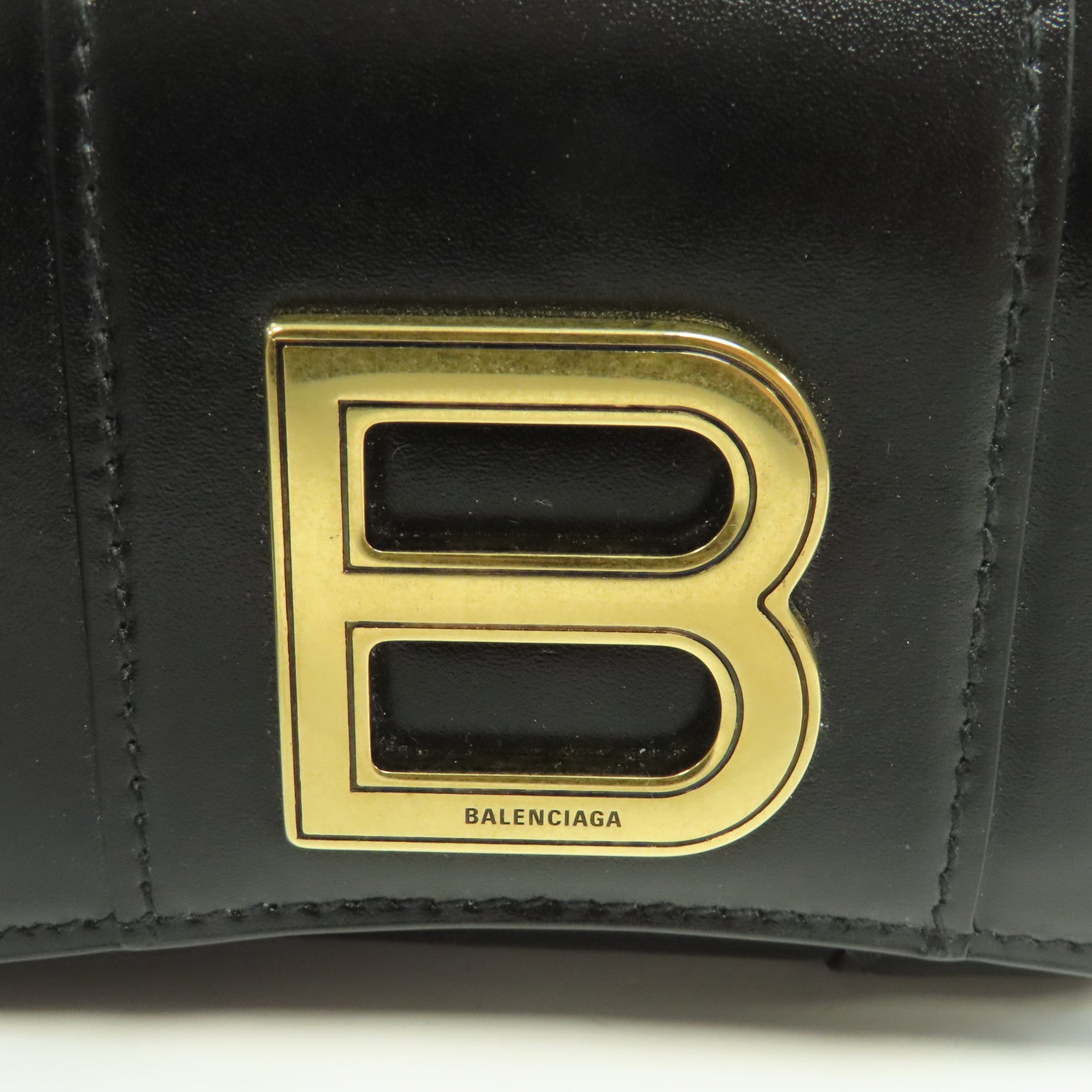 BALENCIAGA 牛皮皮革Wallet金扣錢包黑色