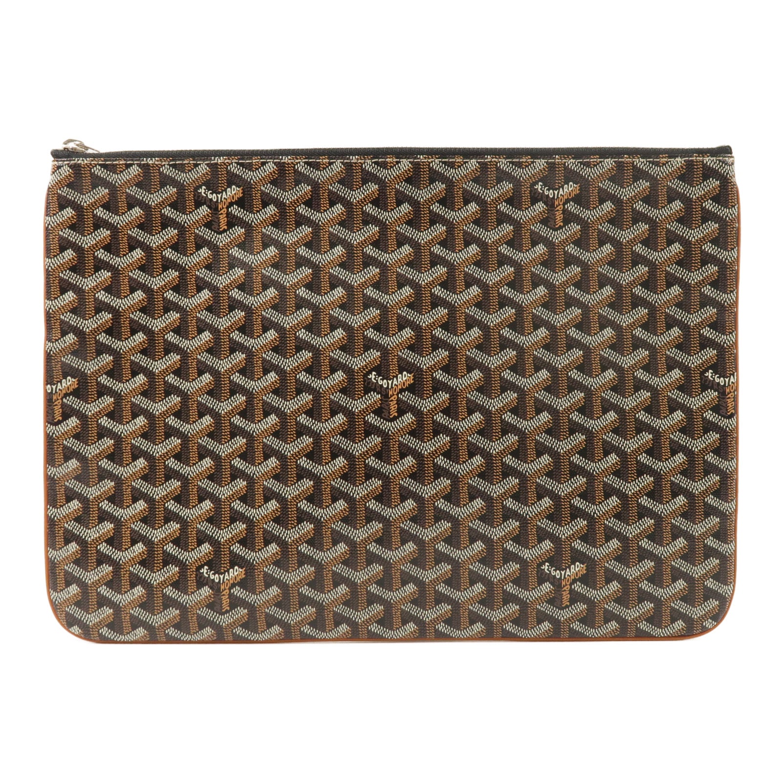 GOYARD 塗層帆布Senat MGM銀扣手拿包