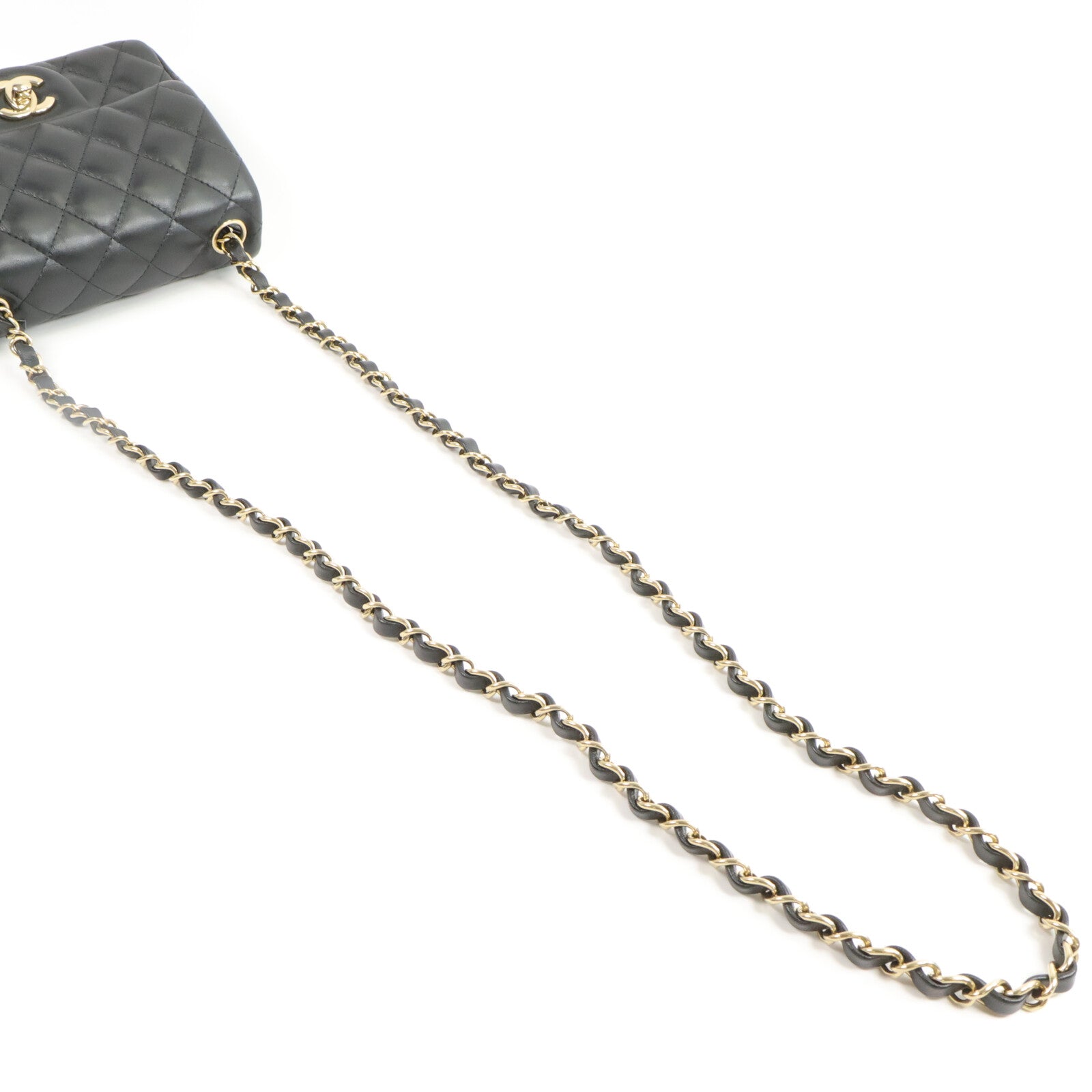 CHANEL 羊皮皮革Mini Classic 17鏈帶肩背袋