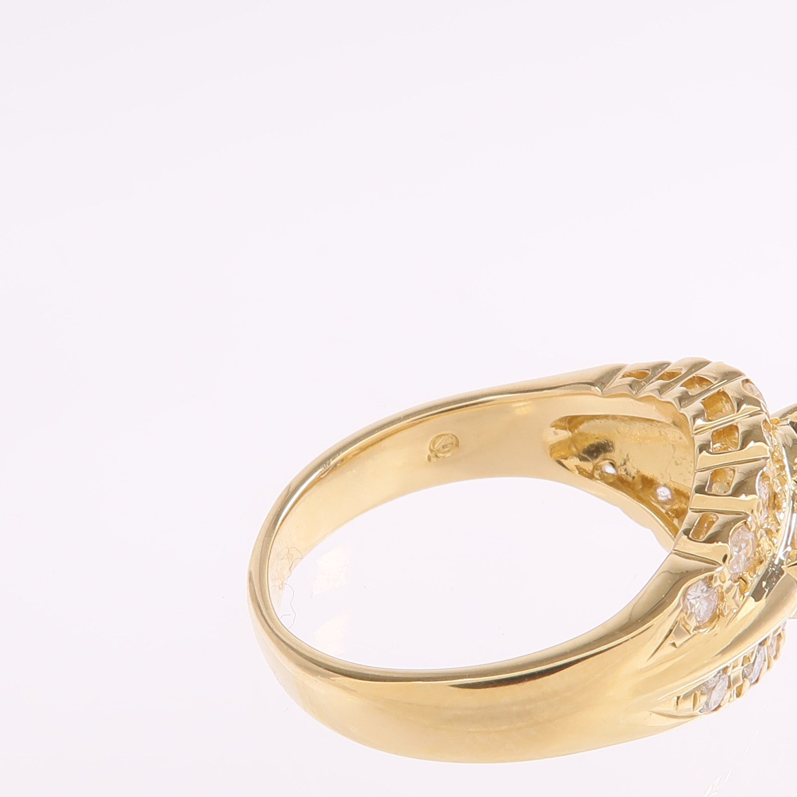 JEWELRY 【激減優惠】18K黃金Sapphire Diamond Ring藍寶石/鑽石戒指US#5.75