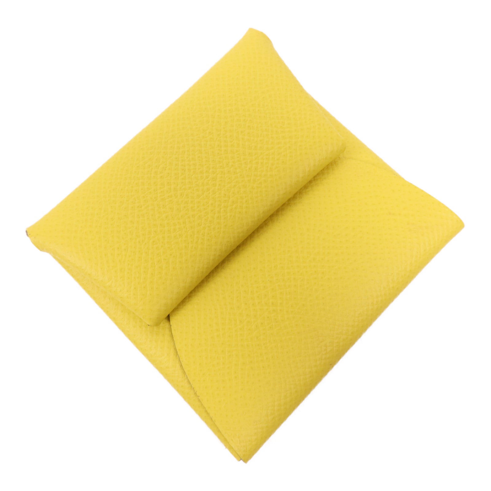 HERMES Epsom皮革Calvi Duo銀扣零錢包