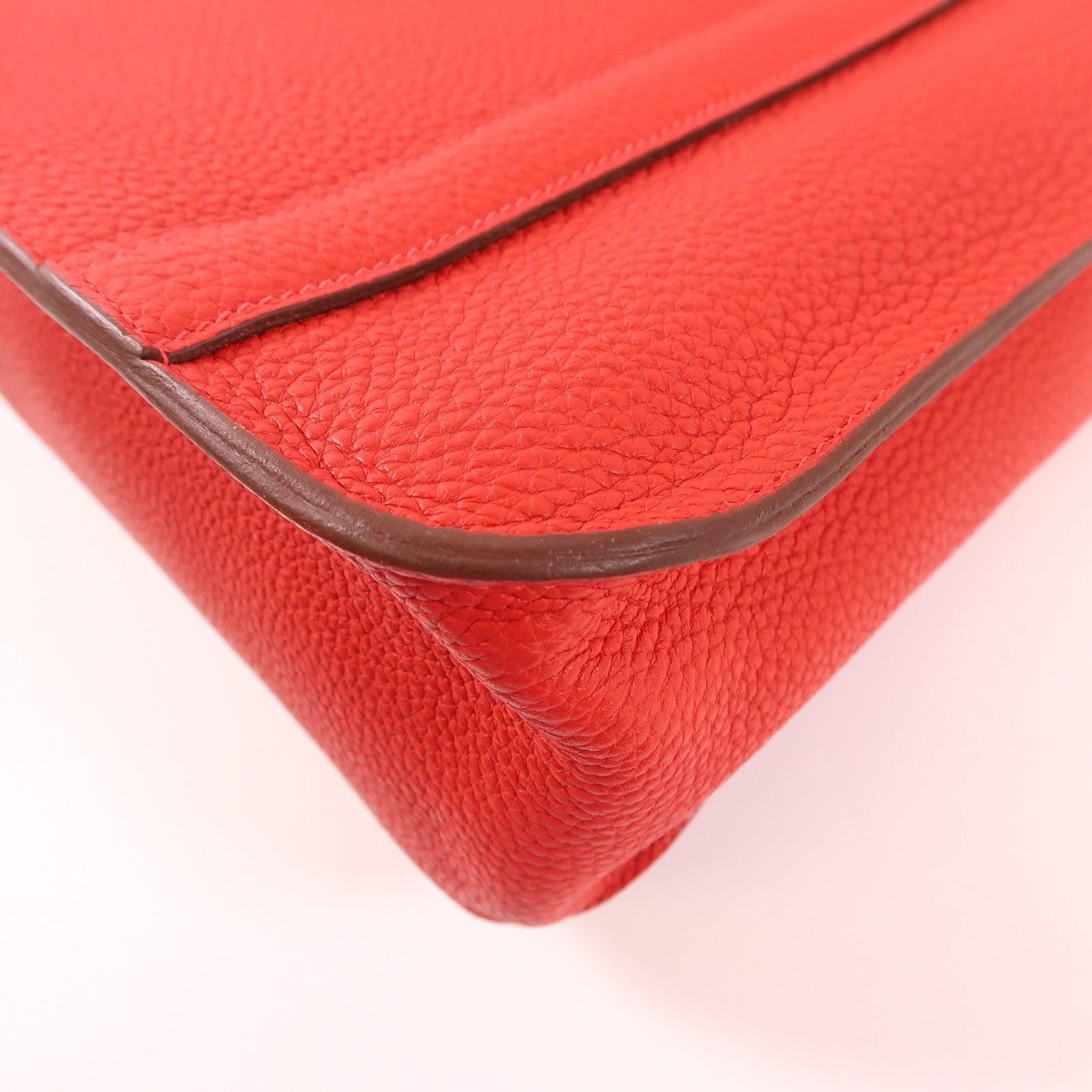 HERMES 【激減優惠】Clemence皮革Steve 35 Messenger Bag銀扣肩背袋