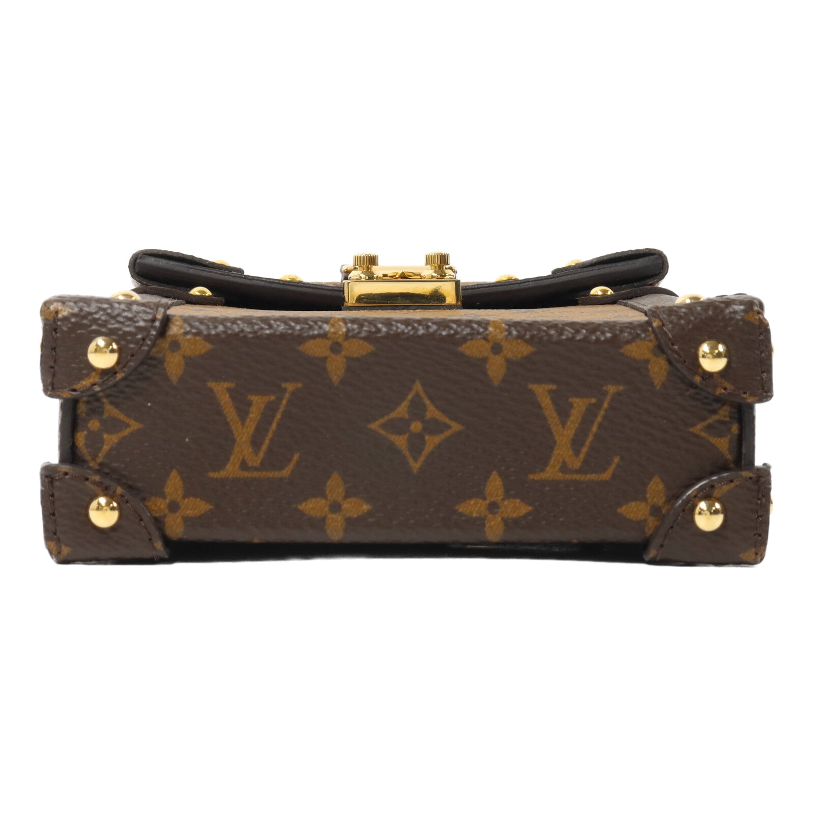 LOUIS VUITTON Monogram Pochette Trunk Vertical鏈帶肩背袋
