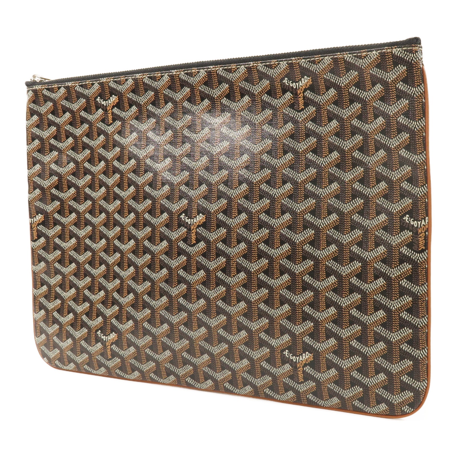 GOYARD 塗層帆布Senat MGM銀扣手拿包
