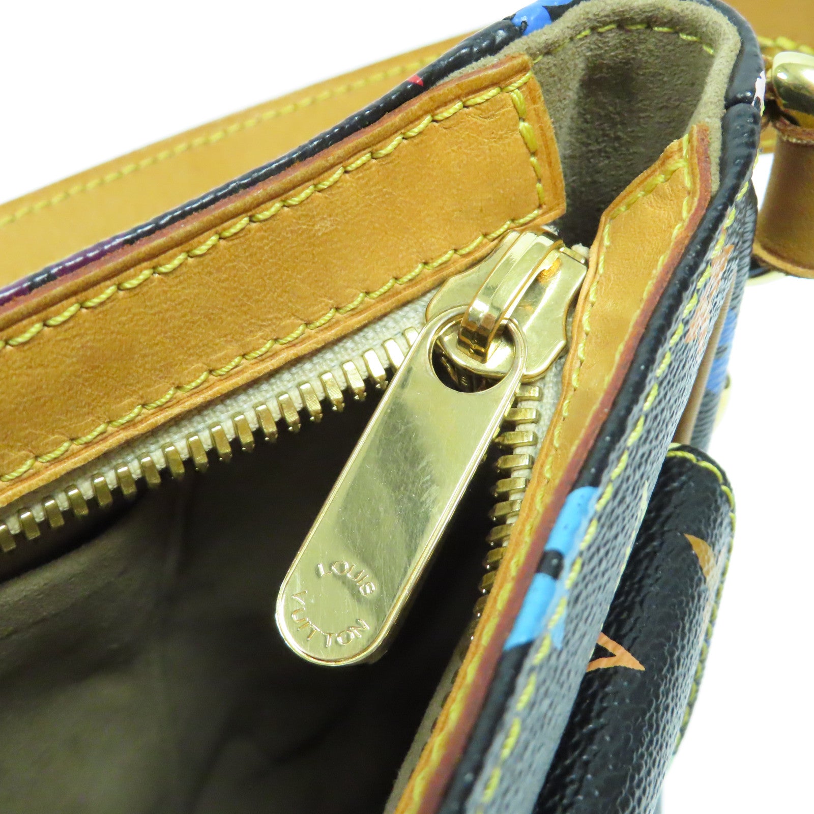 LOUIS VUITTON Monogram Multicolore Lodge PM金扣肩背袋黑色/啡色