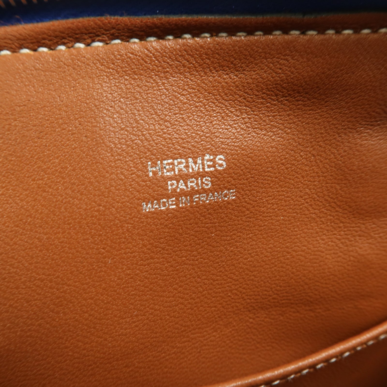HERMES Evercolor皮革Mini Bolide 1923手挽肩背兩用袋Bleu Electrique