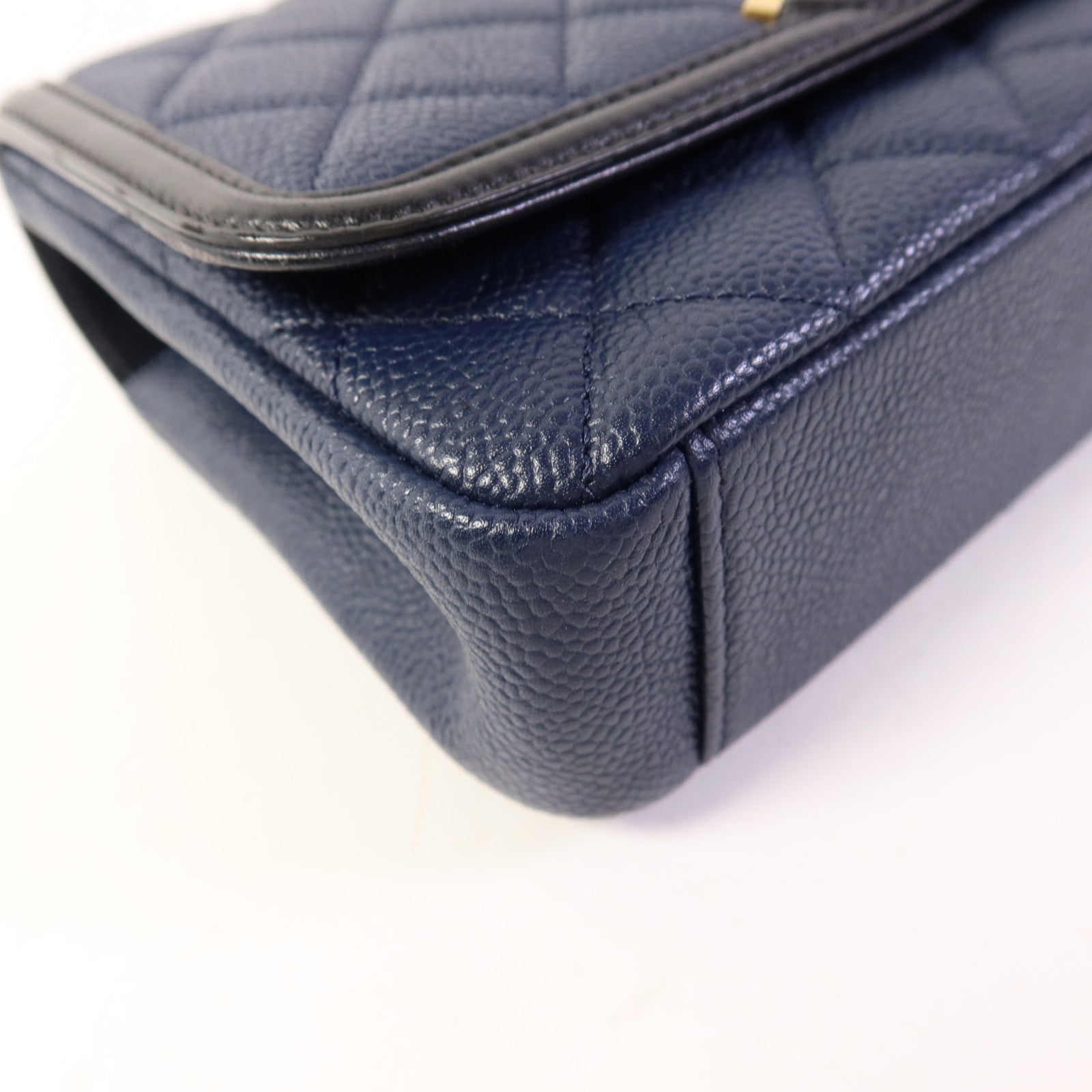 CHANEL 牛皮皮革Chain Shoulder Bag金扣鏈帶肩背袋