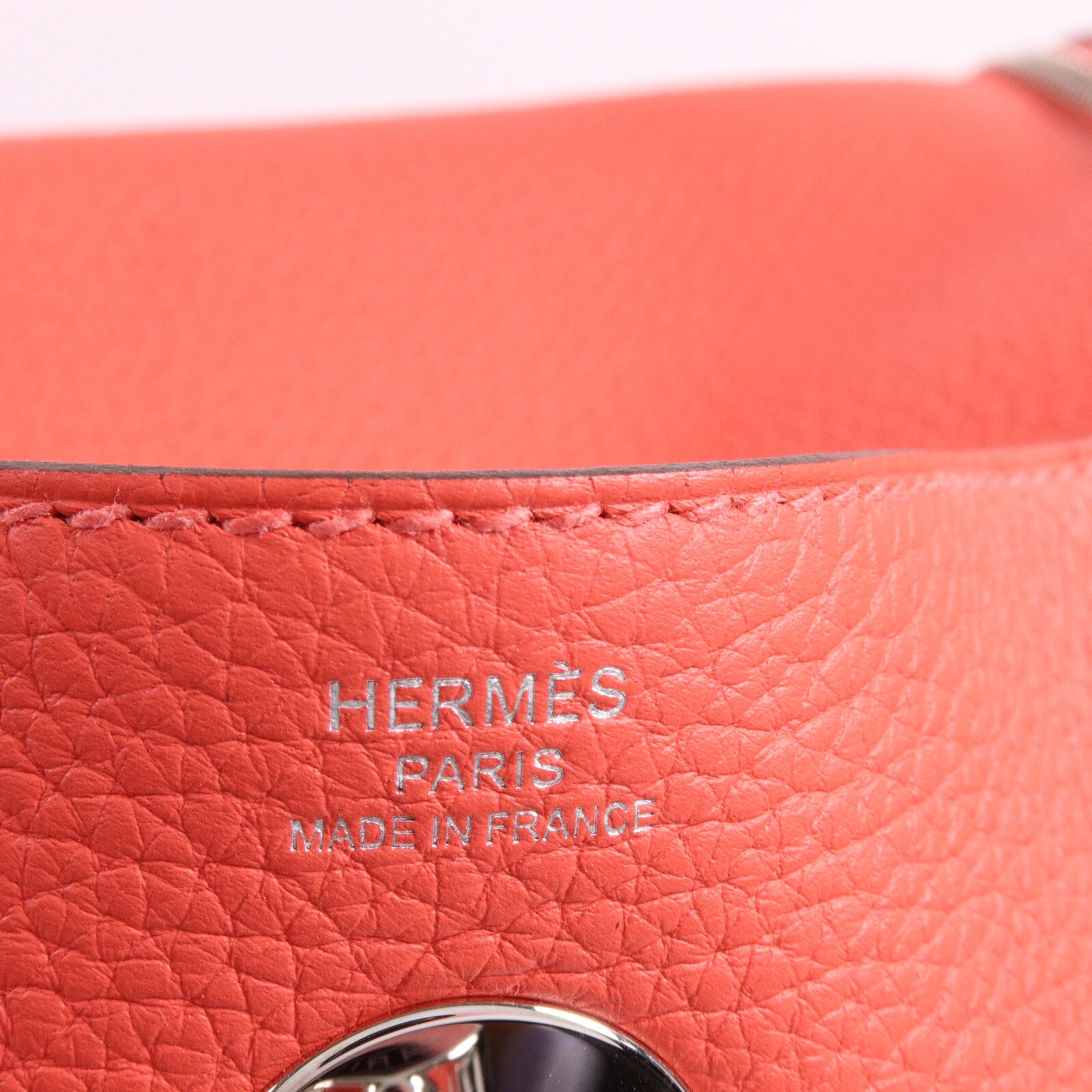 HERMES Clemence皮革Lindy 26手挽肩背兩用袋Rose Jaipur