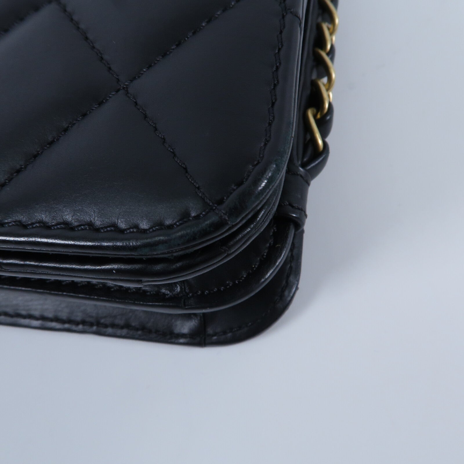 CHANEL 牛皮皮革Chain Shoulder Bag鏈帶肩背袋