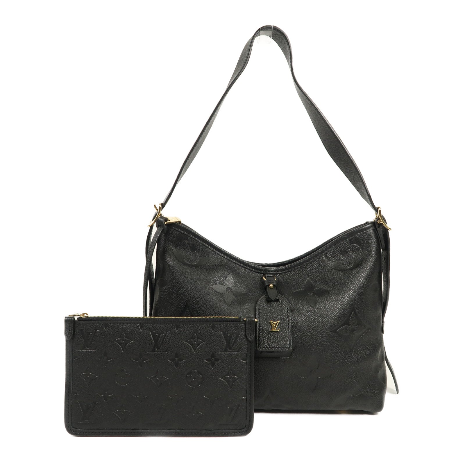 LOUIS VUITTON Monogram Empreinte Carryall PM金扣肩背袋