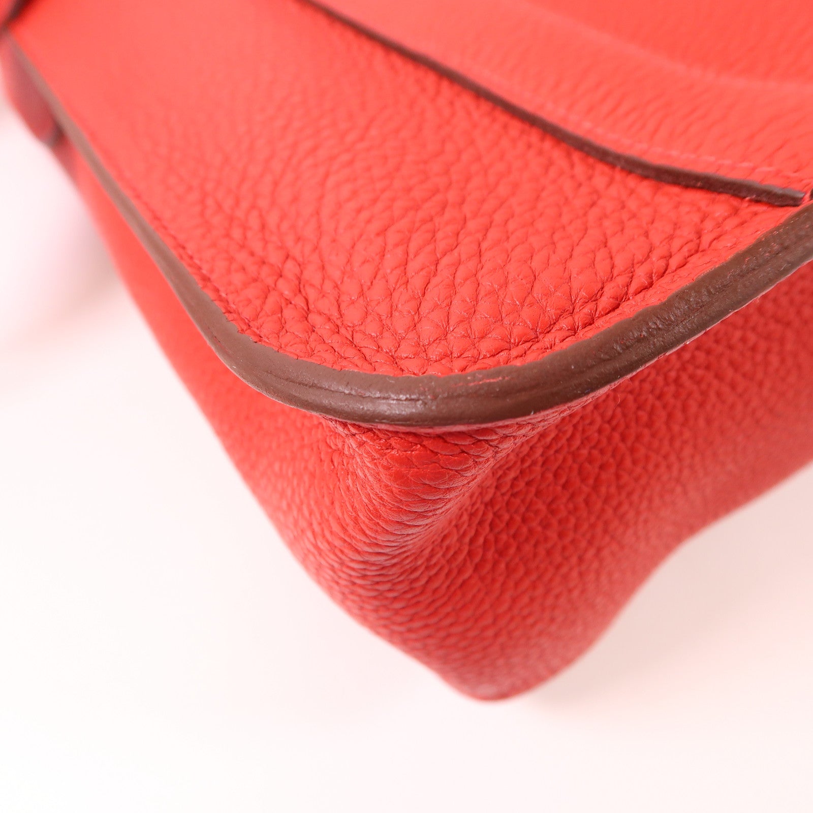 HERMES 【激減優惠】Clemence皮革Steve 35 Messenger Bag銀扣肩背袋