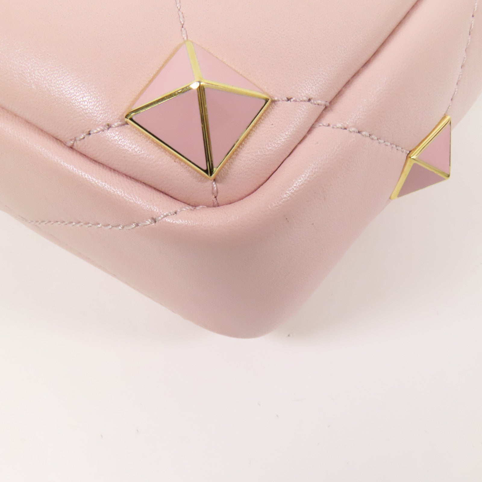 Valentino 【激減優惠】羊皮皮革Rockstud金扣手挽肩背兩用袋