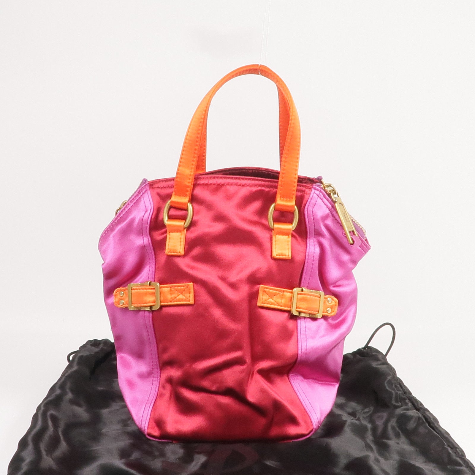 SAINT LAURENT 布料Vintage Hand Bag金扣手挽袋