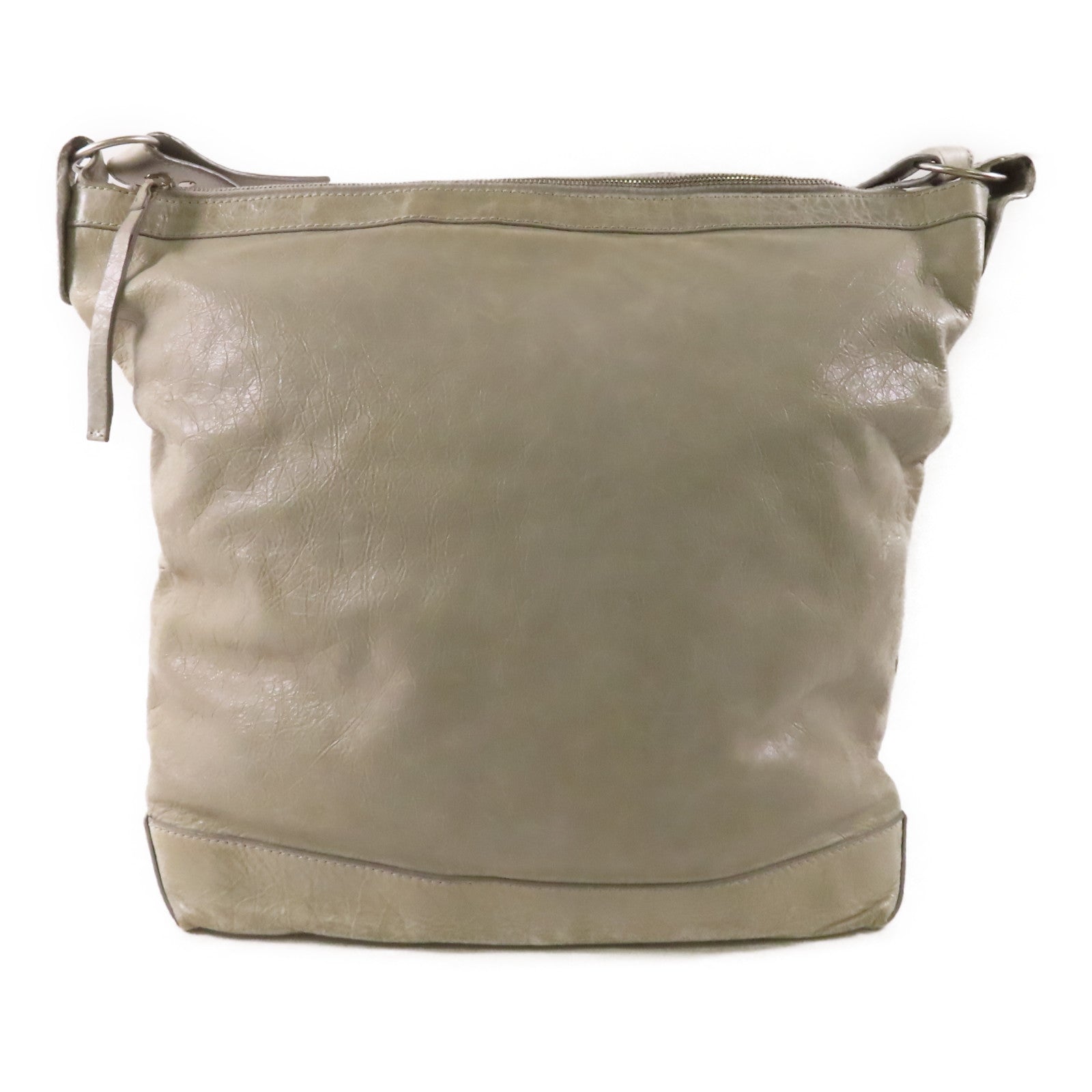 BALENCIAGA SHW Shoulder Bag 272409 Lambskin Leather Grey