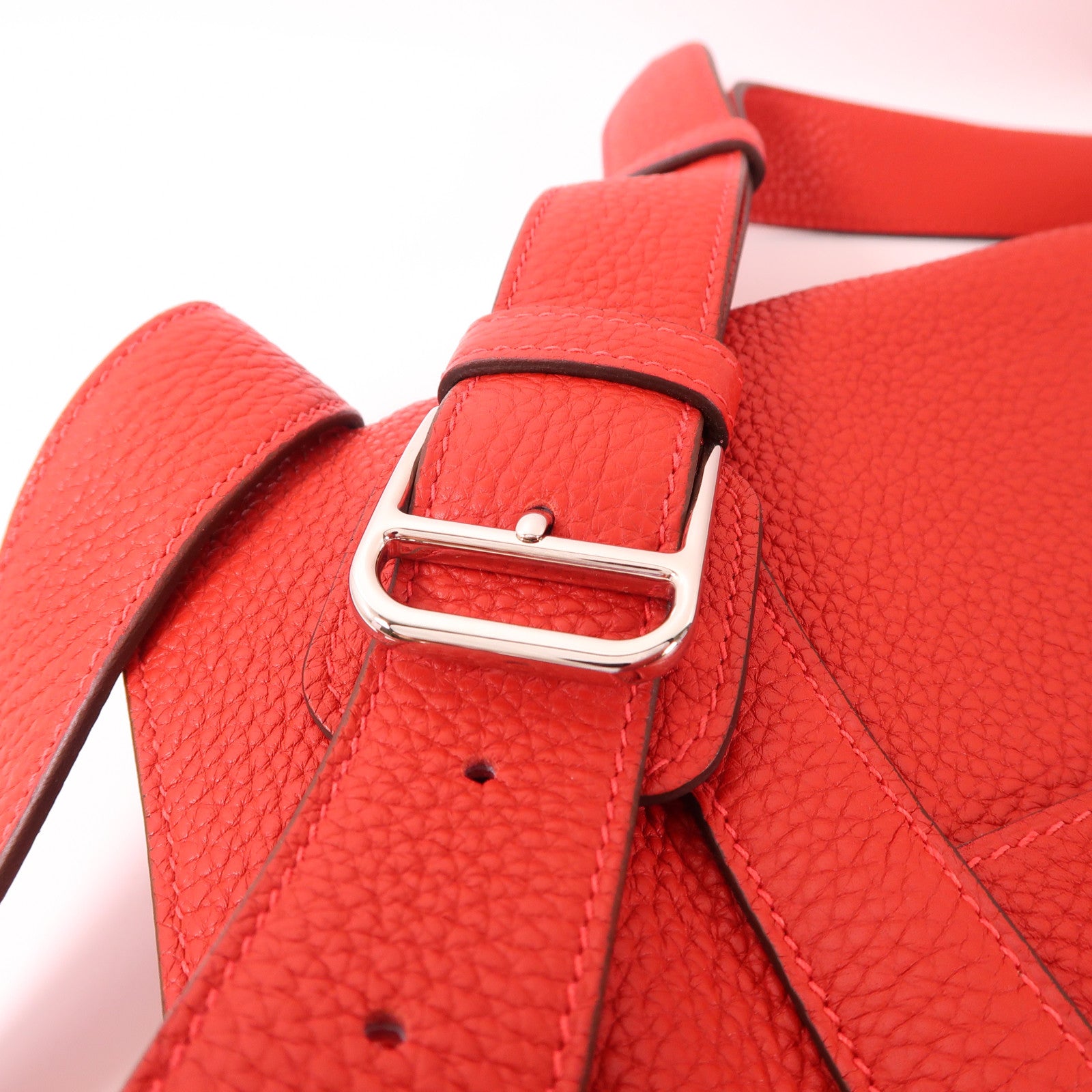 HERMES Clemence皮革Steve 35 Messenger Bag銀扣肩背袋