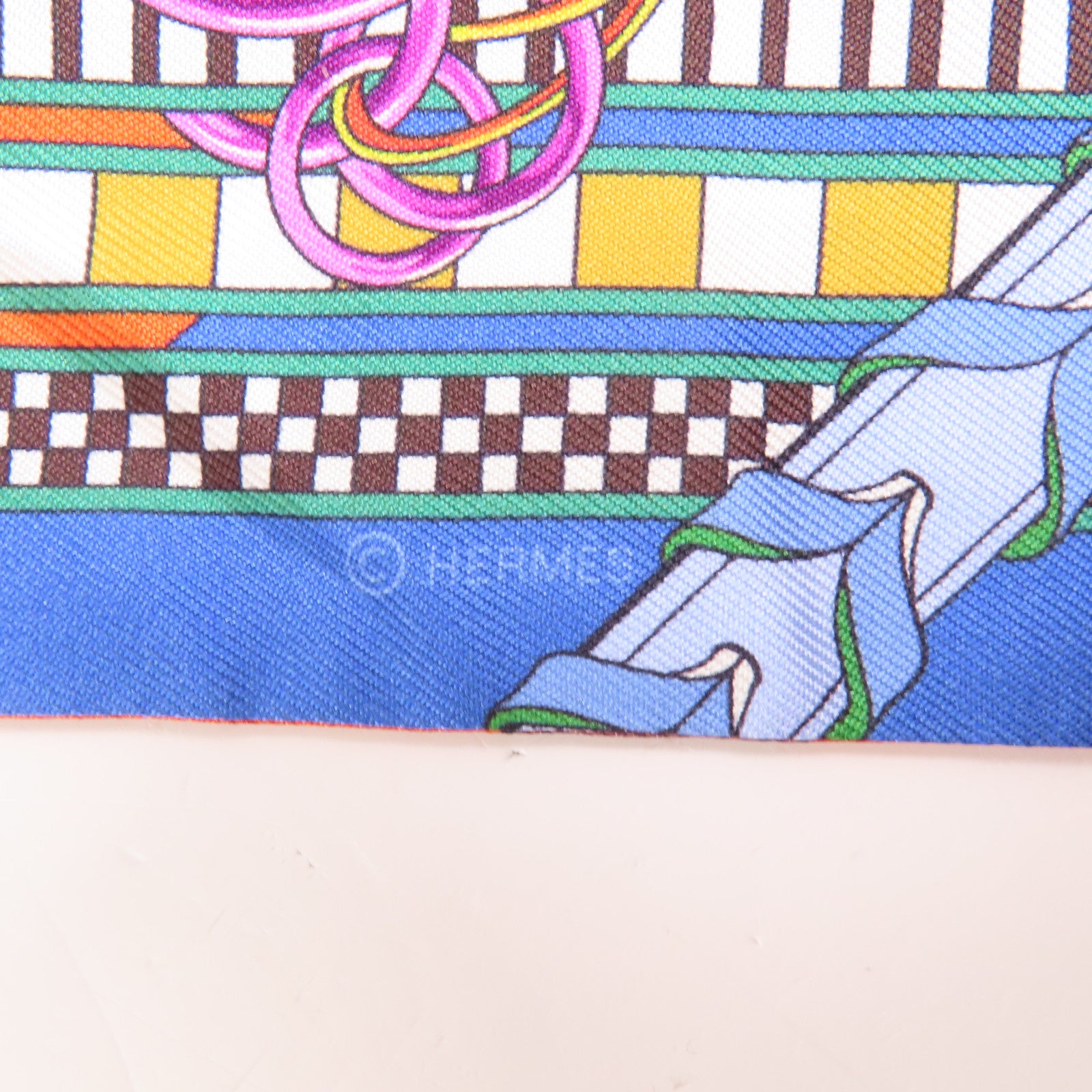 HERMES Twilly Scarf Scarves Silk Multicolor