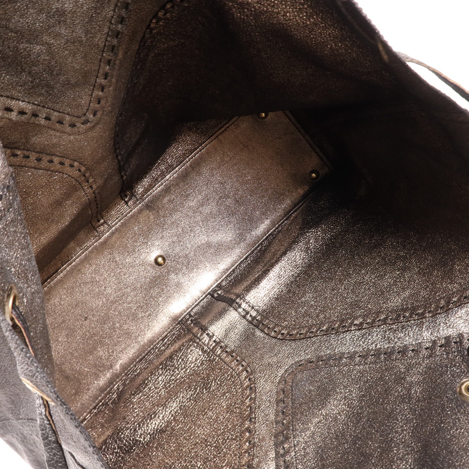 SAINT LAURENT 牛皮皮革Tote Bag金扣肩背袋