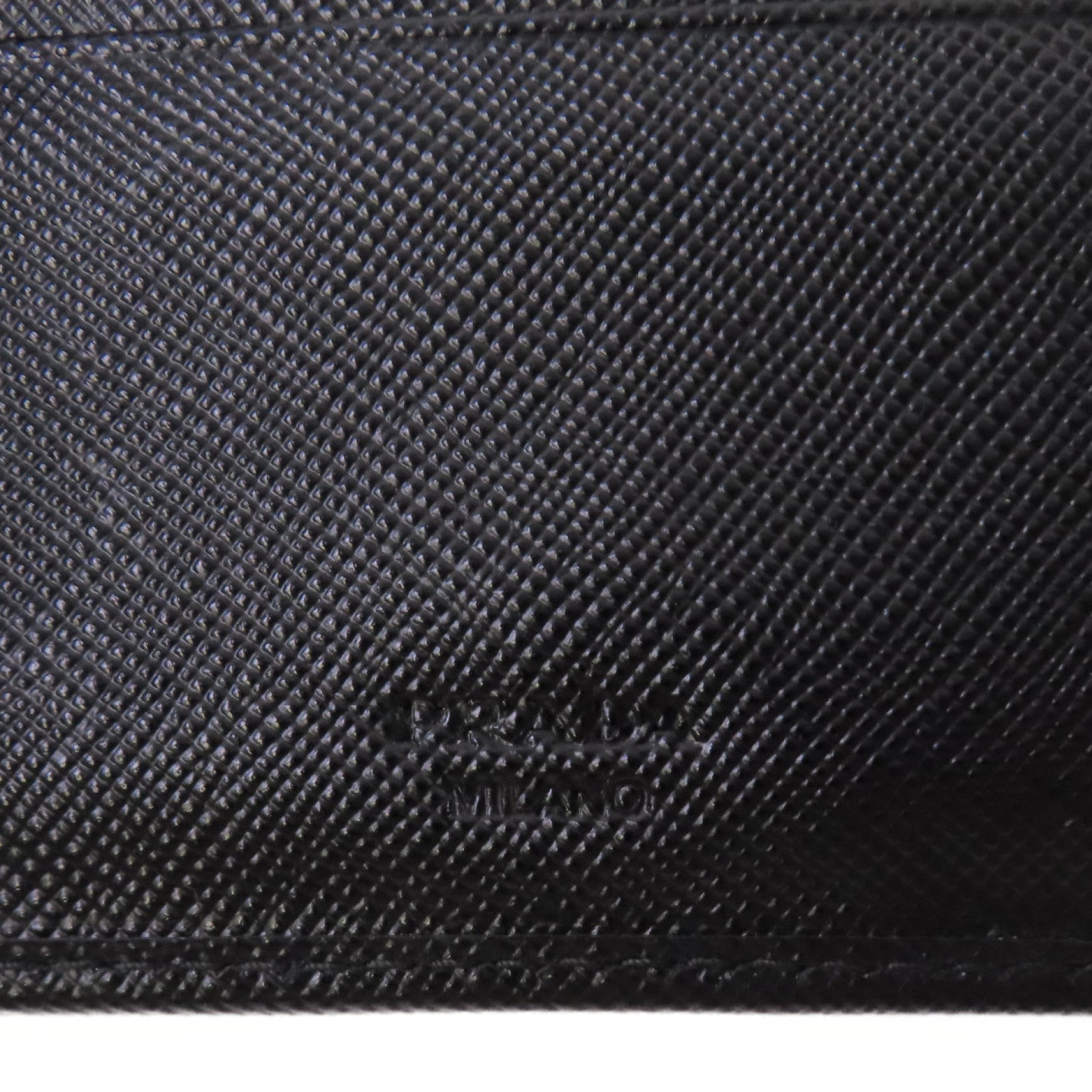 PRADA Saffiano皮革Short Wallet短錢包黑色