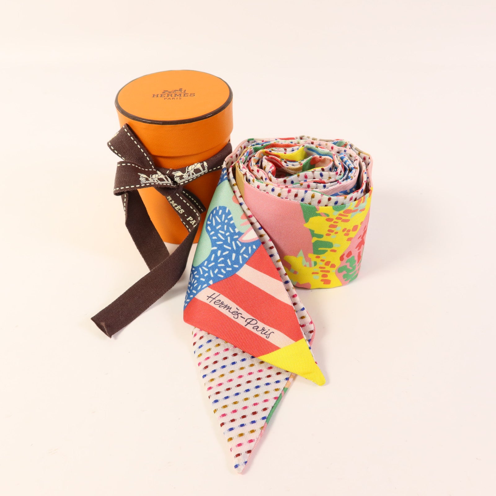 HERMES 絲質Twilly絲巾