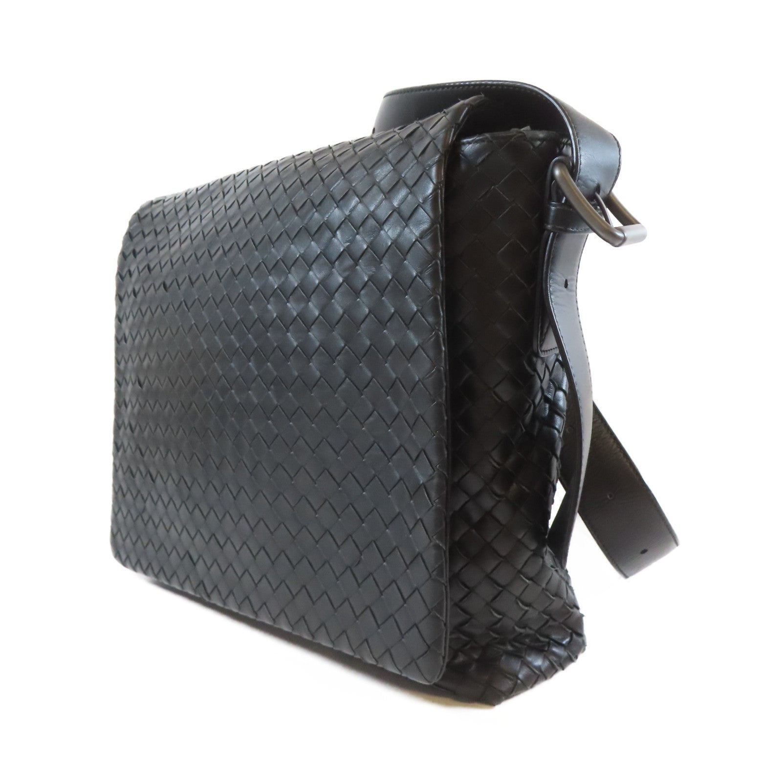 BOTTEGA VENETA 【激減優惠】織紋牛皮皮革Shoulder Bag肩背袋黑色