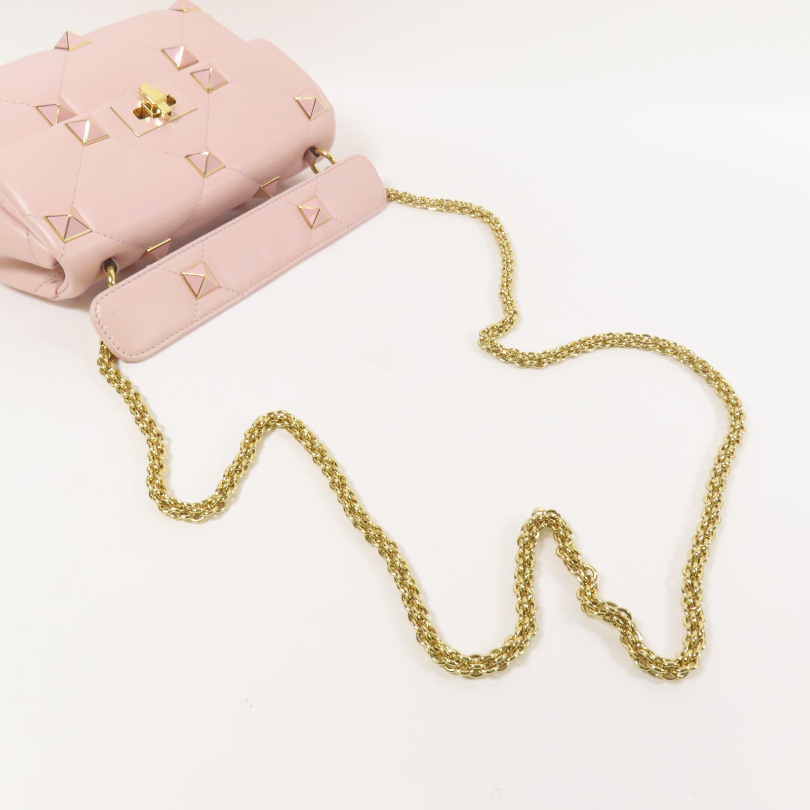 Valentino 【激減優惠】羊皮皮革Rockstud金扣手挽肩背兩用袋
