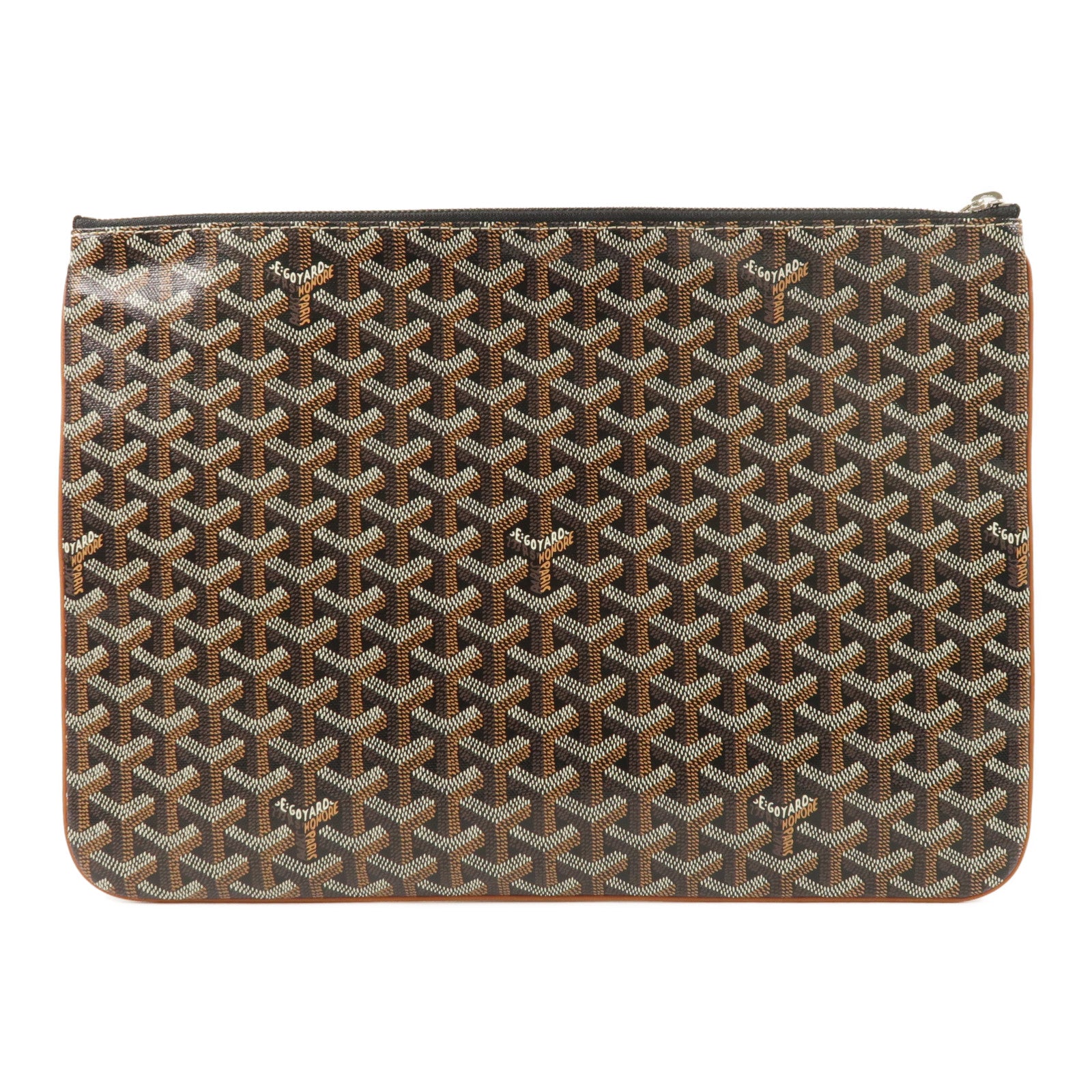 GOYARD 塗層帆布Senat MGM銀扣手拿包