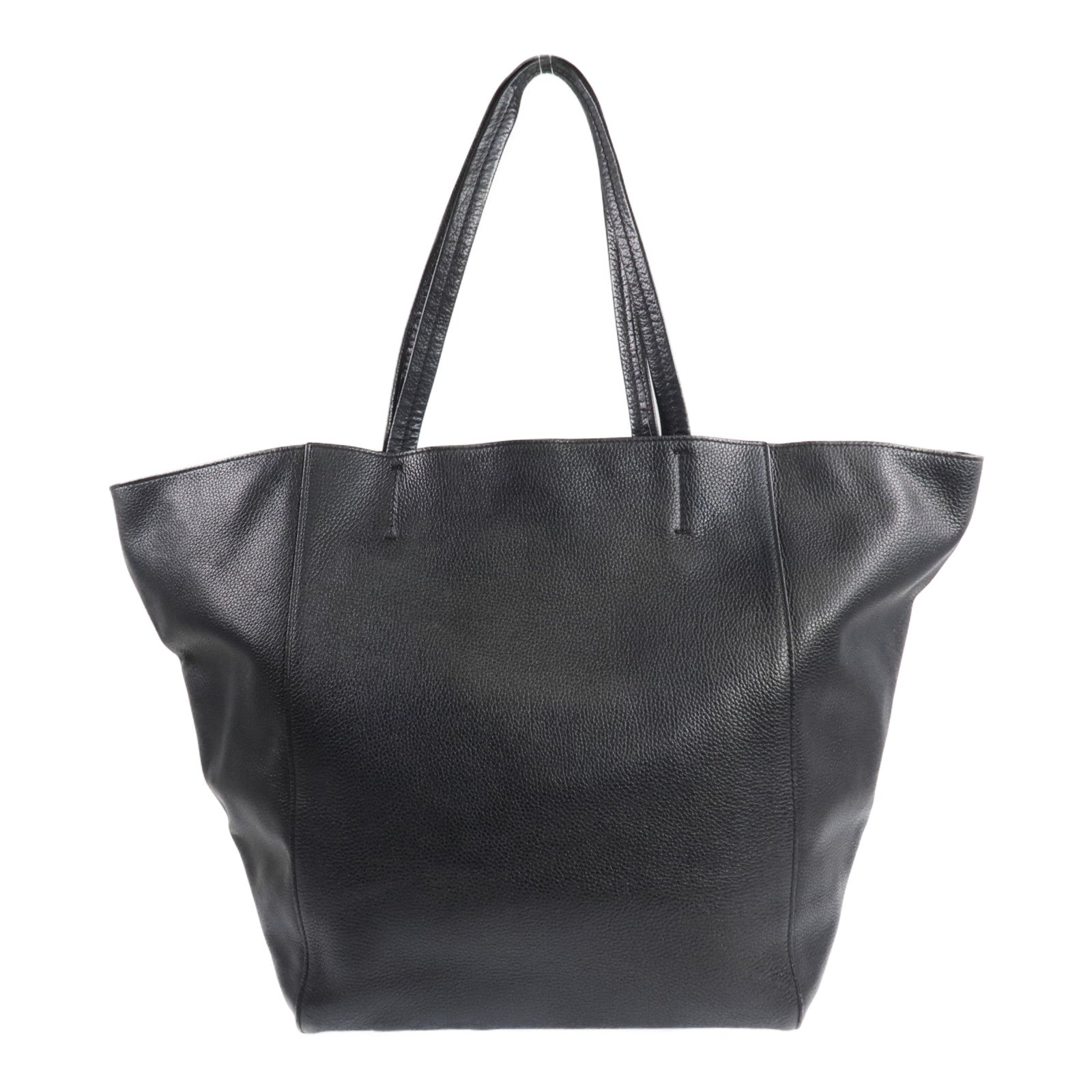 CELINE 牛皮皮革Tote Bag銀扣肩背袋