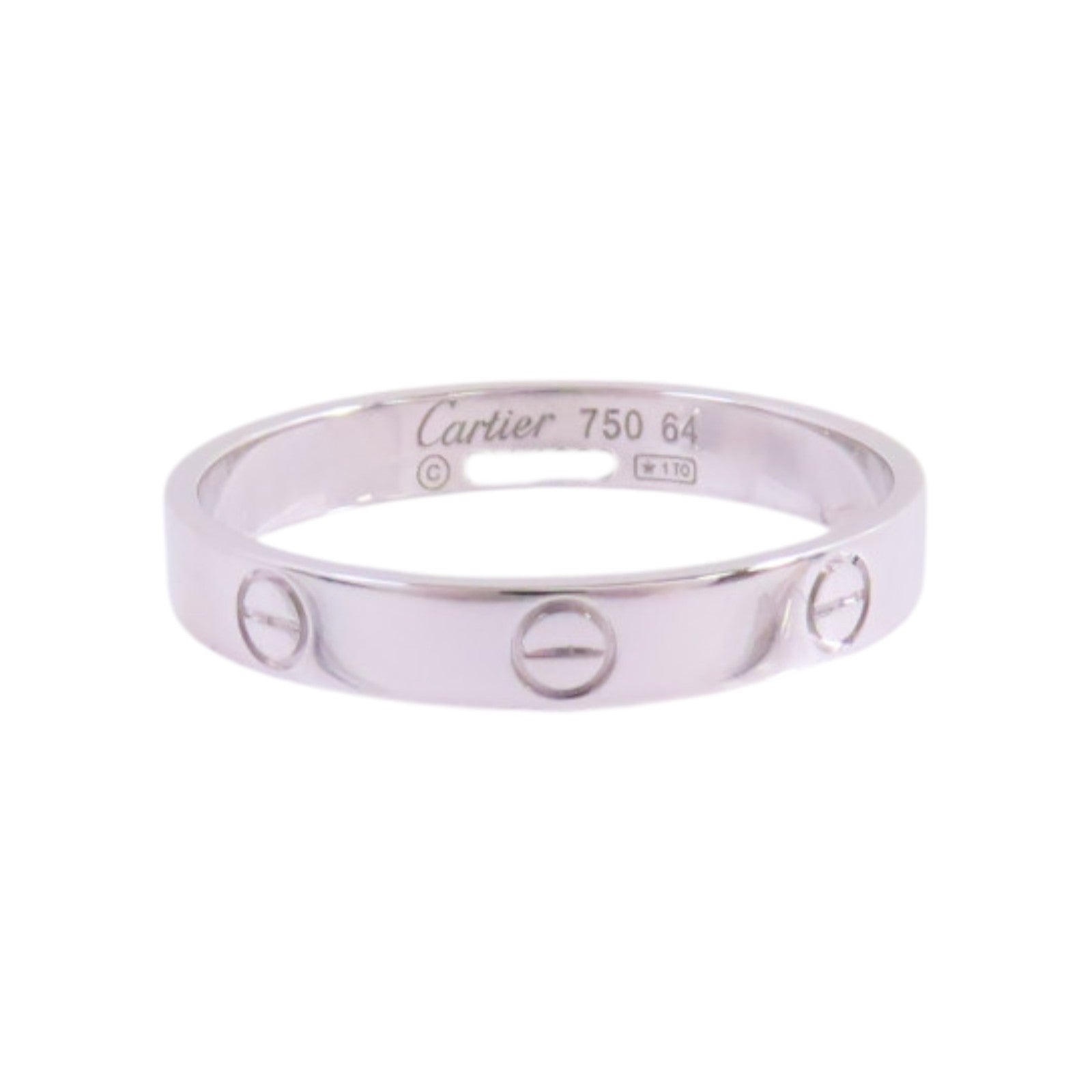 CARTIER 18K白金Love Wedding Band Ring戒指Cartier#64/US#10.75