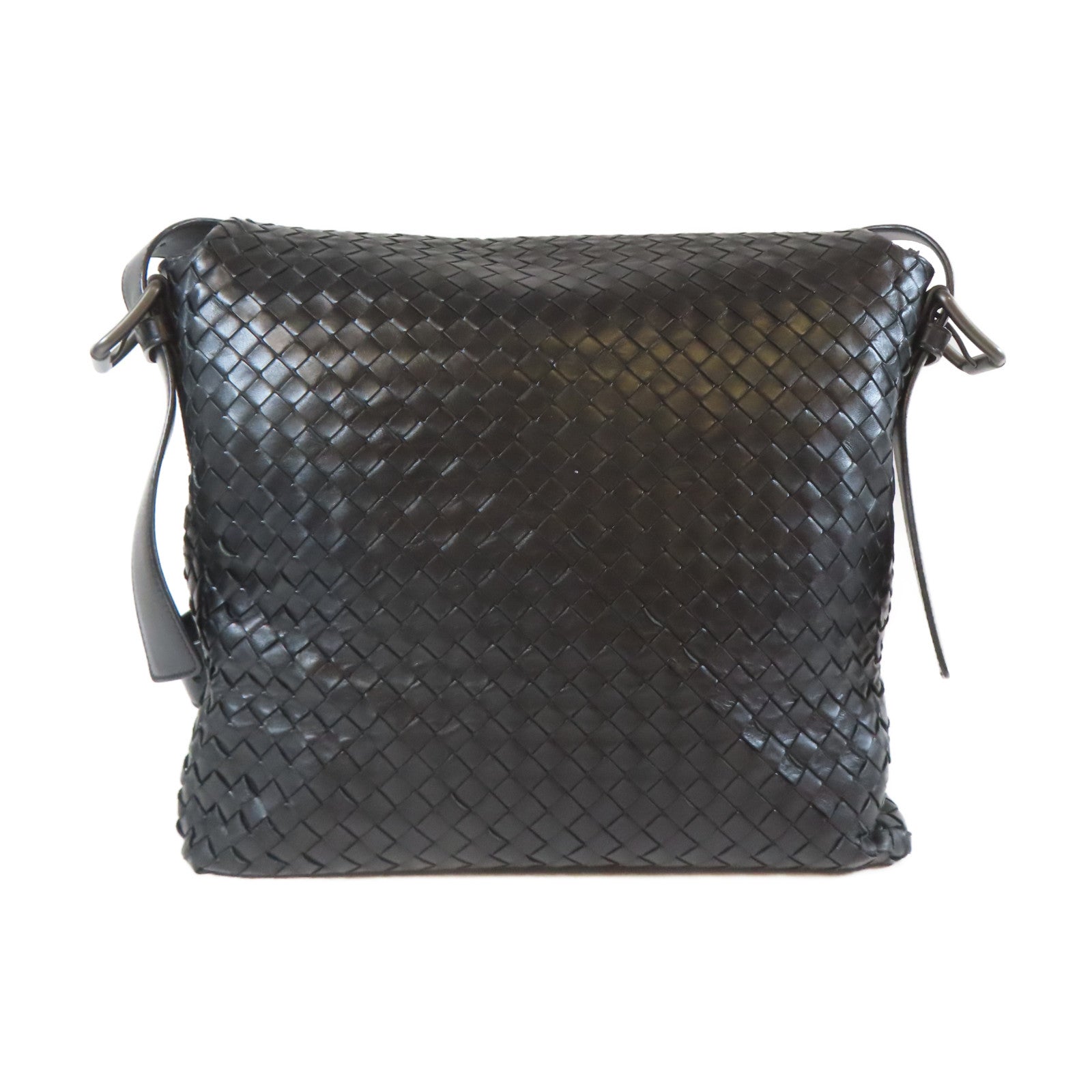 BOTTEGA VENETA 【激減優惠】織紋牛皮皮革Shoulder Bag肩背袋黑色