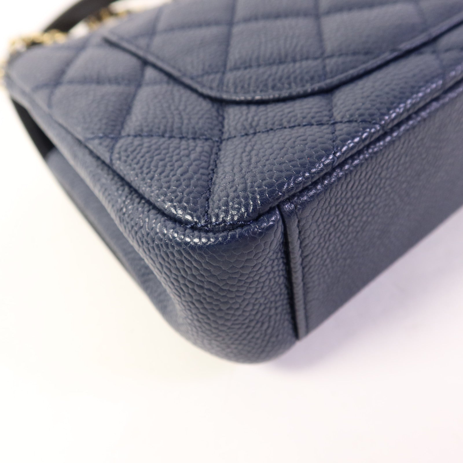 CHANEL 牛皮皮革Chain Shoulder Bag金扣鏈帶肩背袋