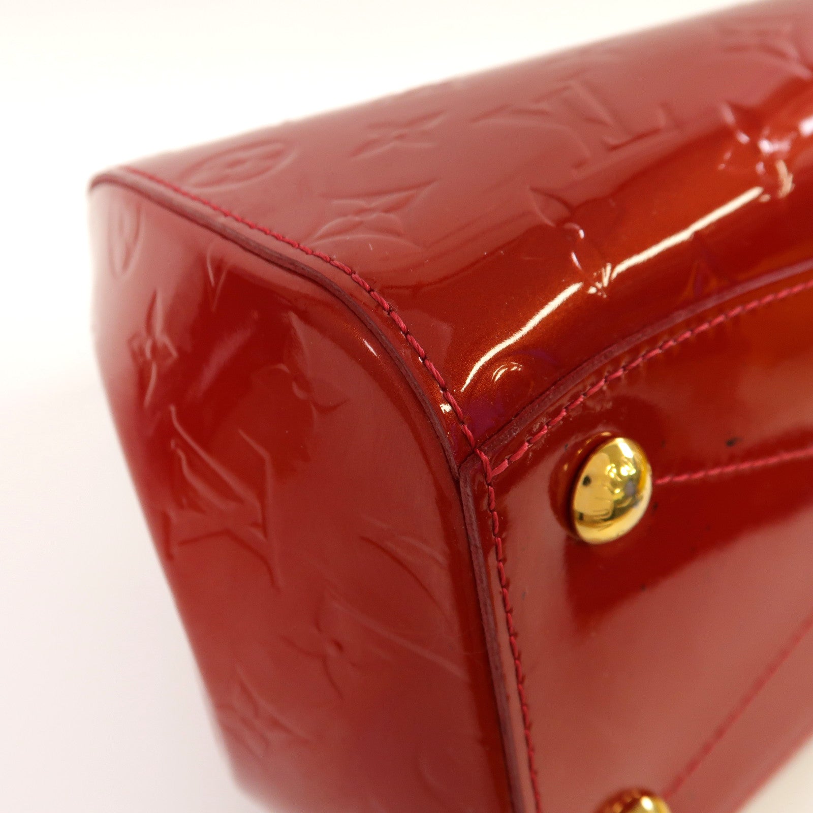 LOUIS VUITTON **【激減優惠】Monogram Vernis Montana金扣手挽袋紅色