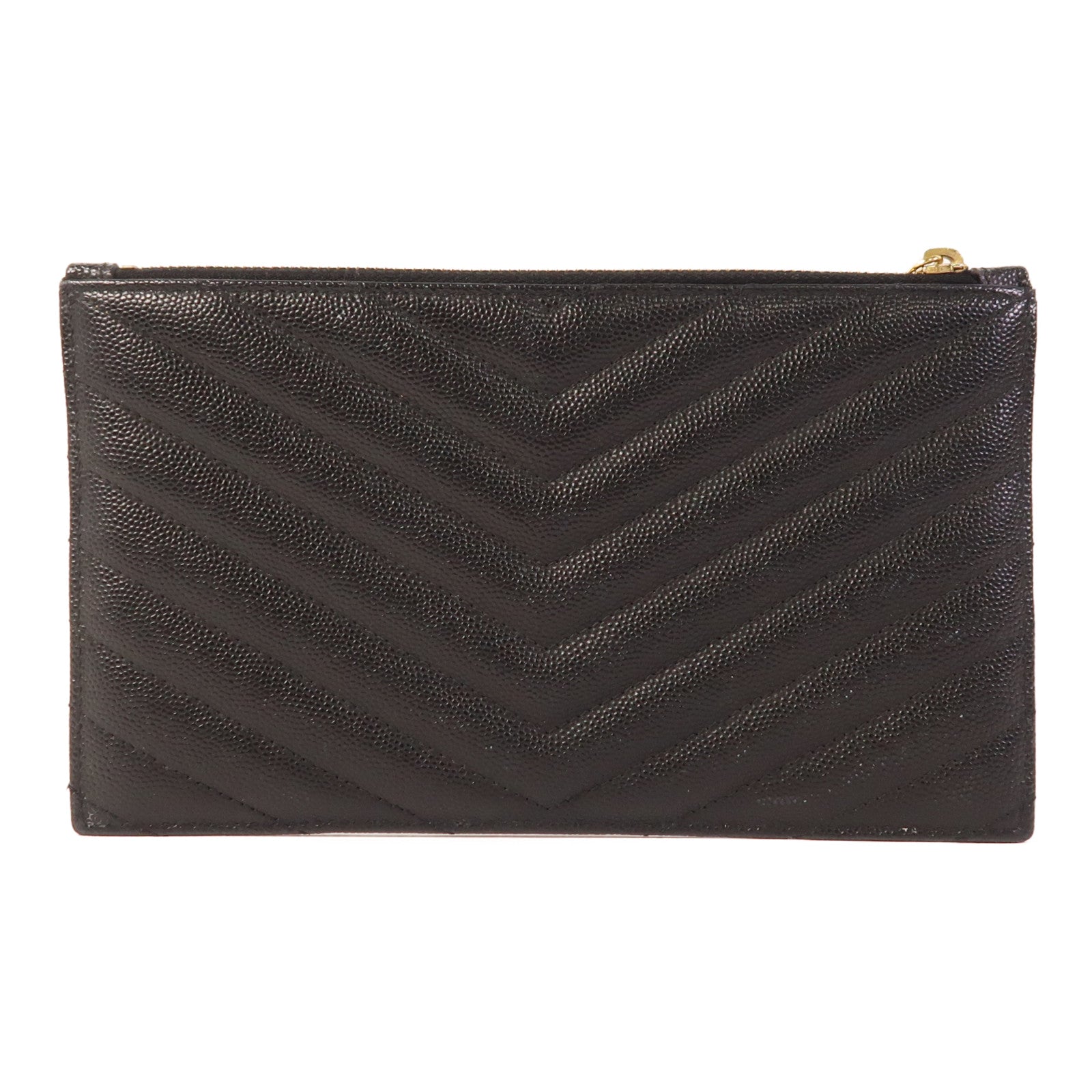 YVES SAINT LAURENT 牛皮皮革Pouch金扣手拿包