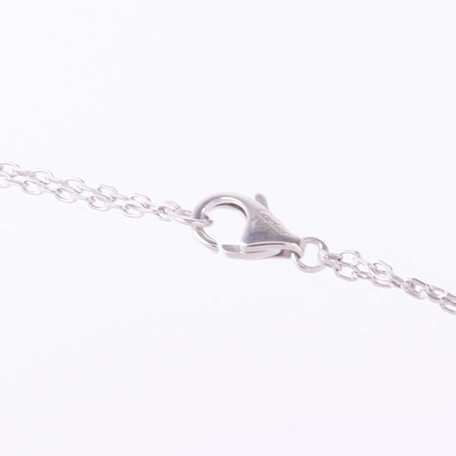 CARTIER 18K白金Love Necklace 2 Diamonds白金鑽石項鍊