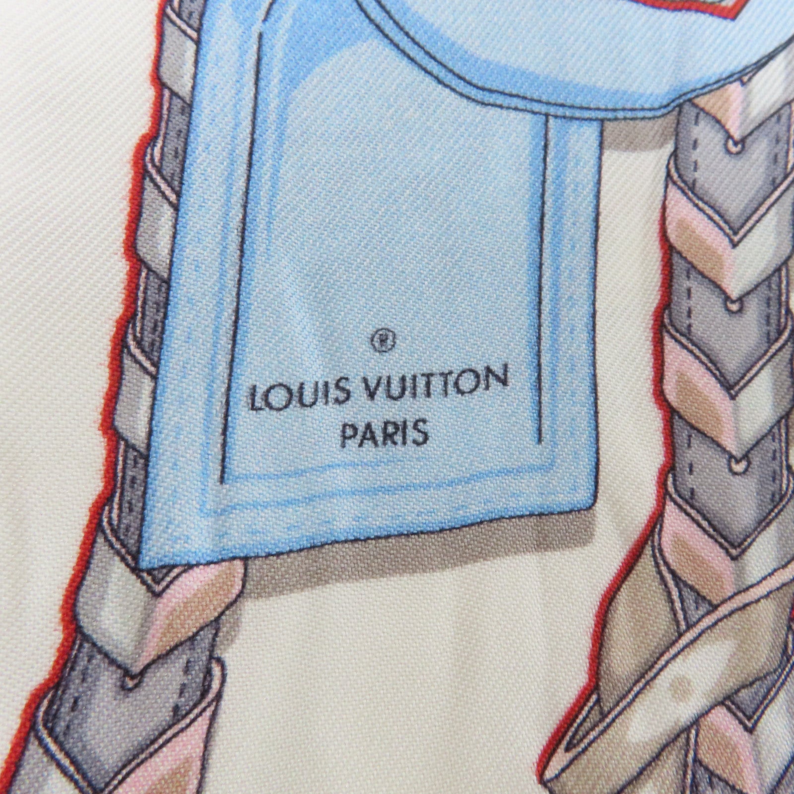 LOUIS VUITTON 絲質Bandeau絲巾米色