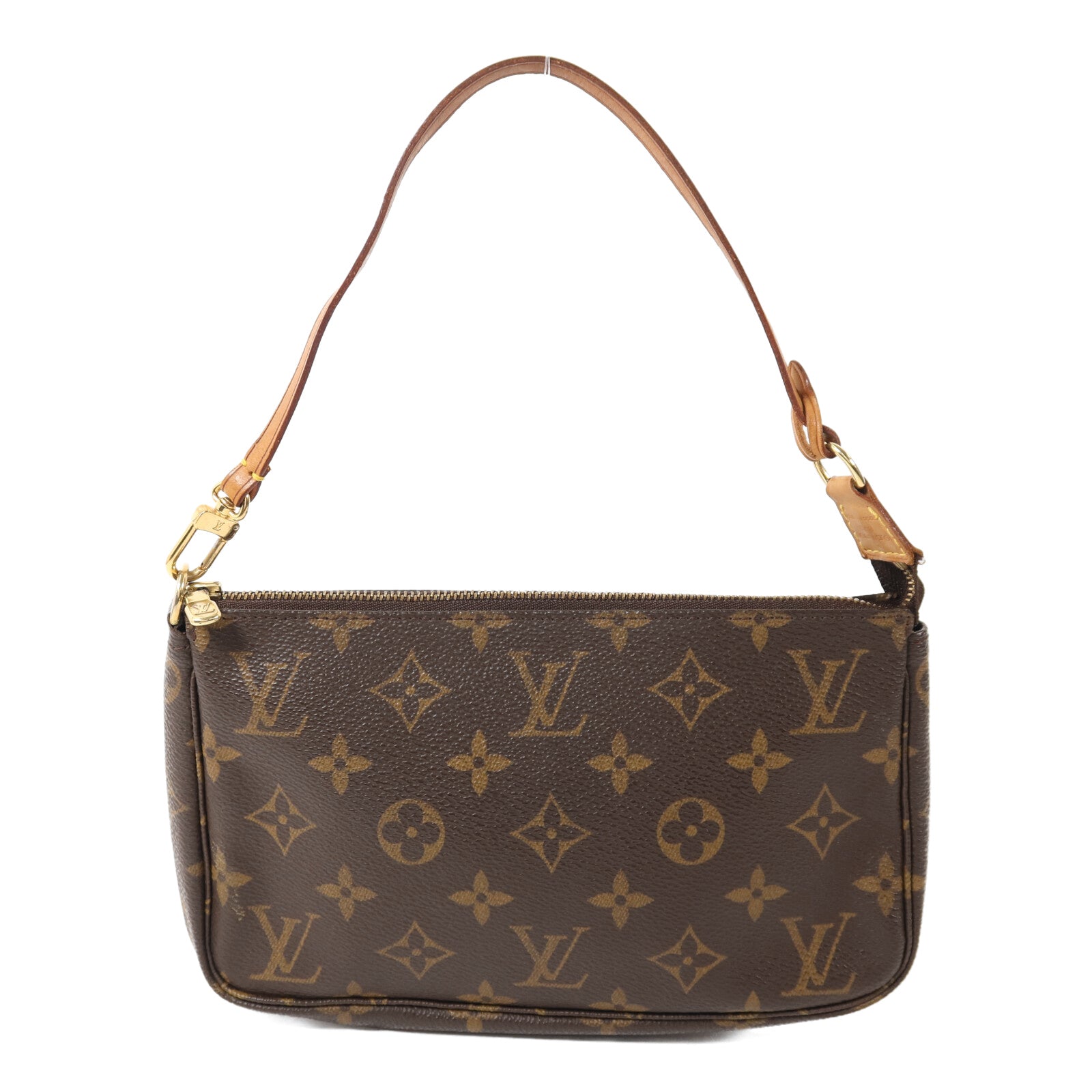 LOUIS VUITTON Monogram Pochette Accessoires金扣手挽袋