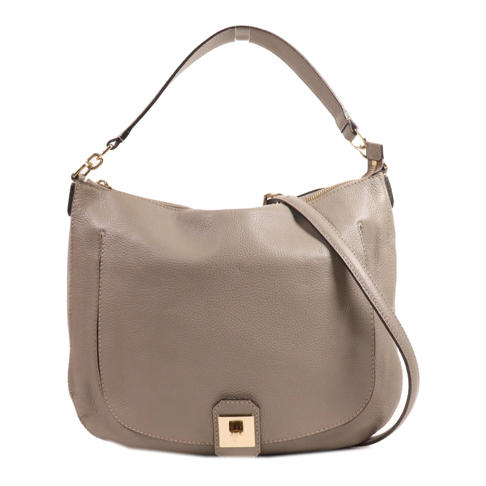 Furla 牛皮皮革Shoulder Bag金扣手挽肩背兩用袋