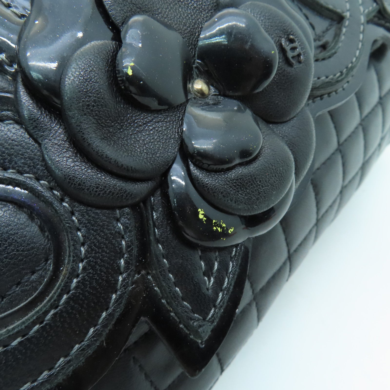 CHANEL 【清倉大減價】牛皮皮革Chain Shoulder Bag銀扣鏈帶肩背袋黑色