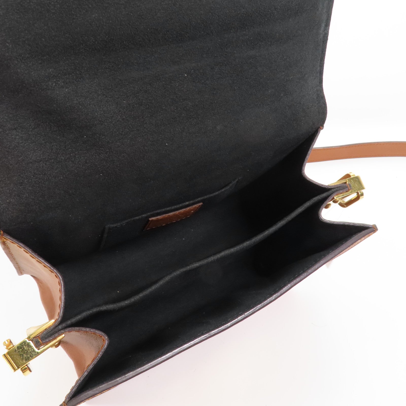 LOUIS VUITTON Monogram Reverse Mini Dauphine肩背袋棕色