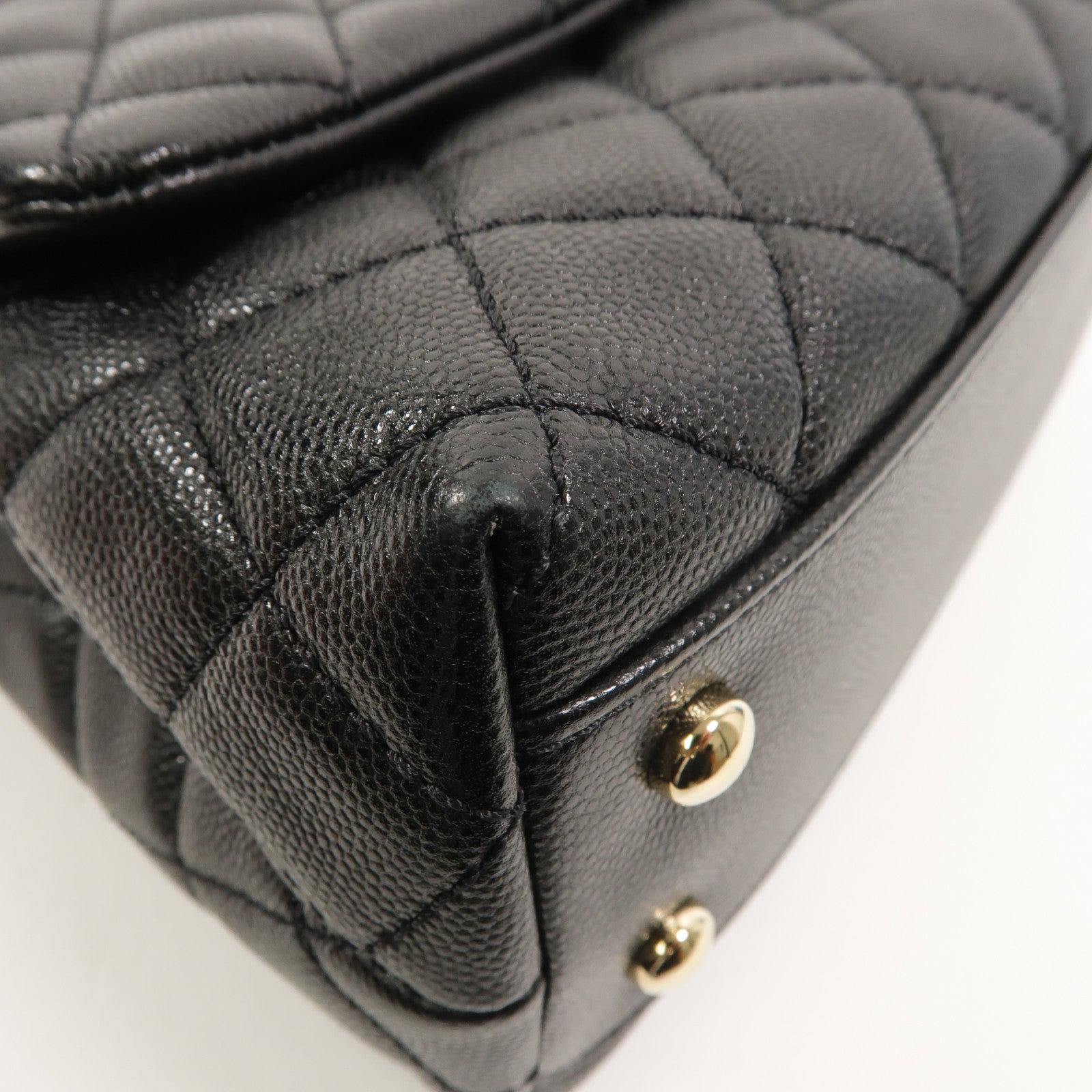 CHANEL 牛皮皮革Coco Handle Small鏈帶手挽肩背兩用袋