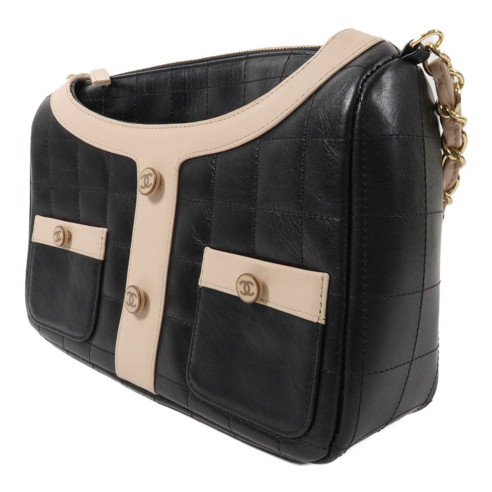 CHANEL 牛皮皮革Mademoiselle Jacket Bag鏈帶肩背袋