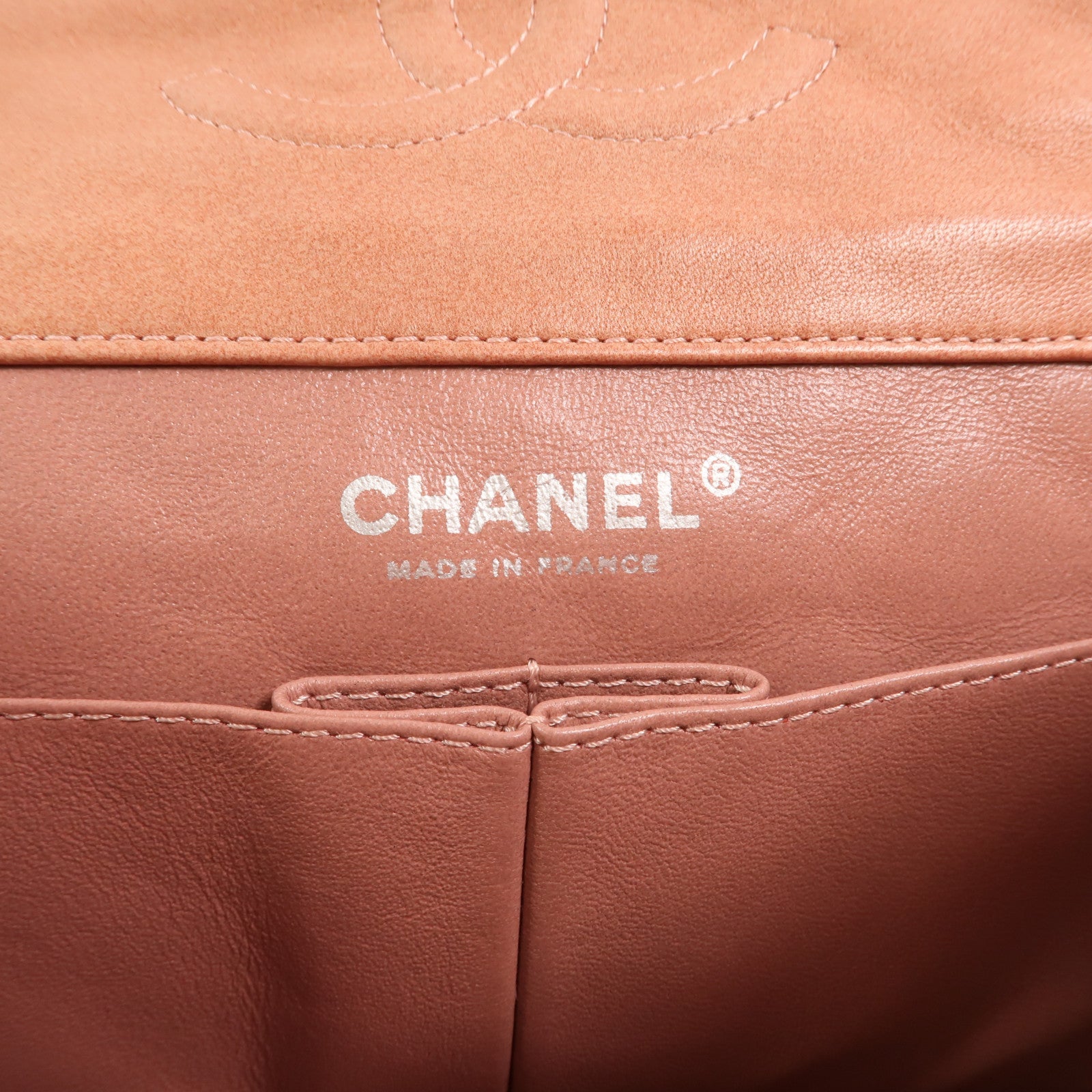 CHANEL 羊皮皮革Chain Shoulder銀扣鏈帶肩背袋