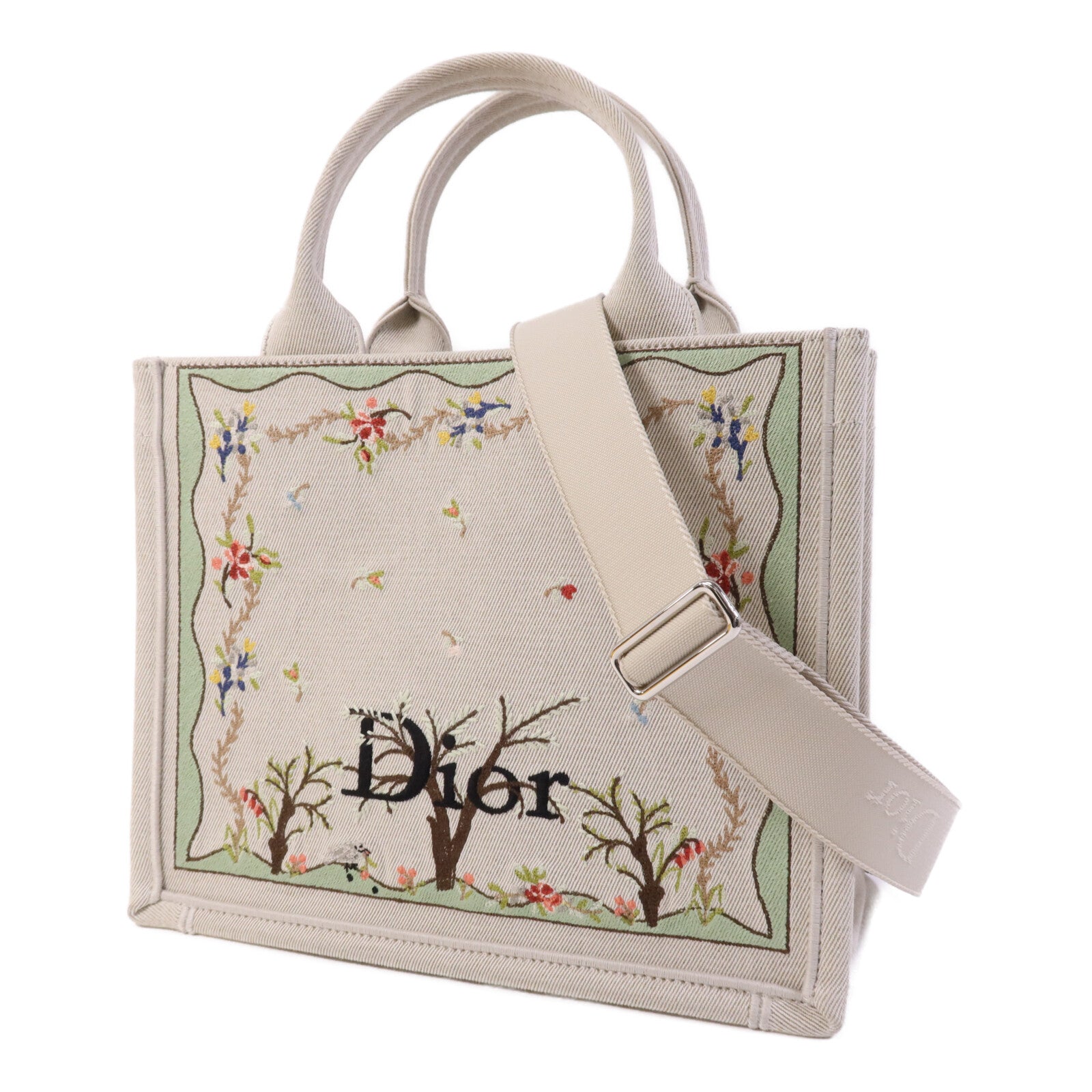 Dior 帆布Book Tote Small銀扣手挽肩背兩用袋