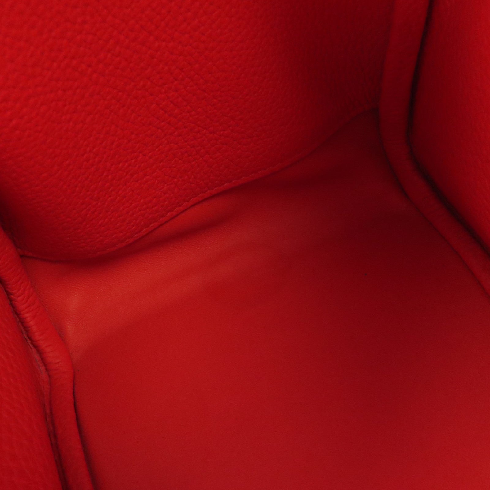 HERMES Clemence皮革Lindy 30銀扣手挽肩背兩用袋Rouge de Coeur