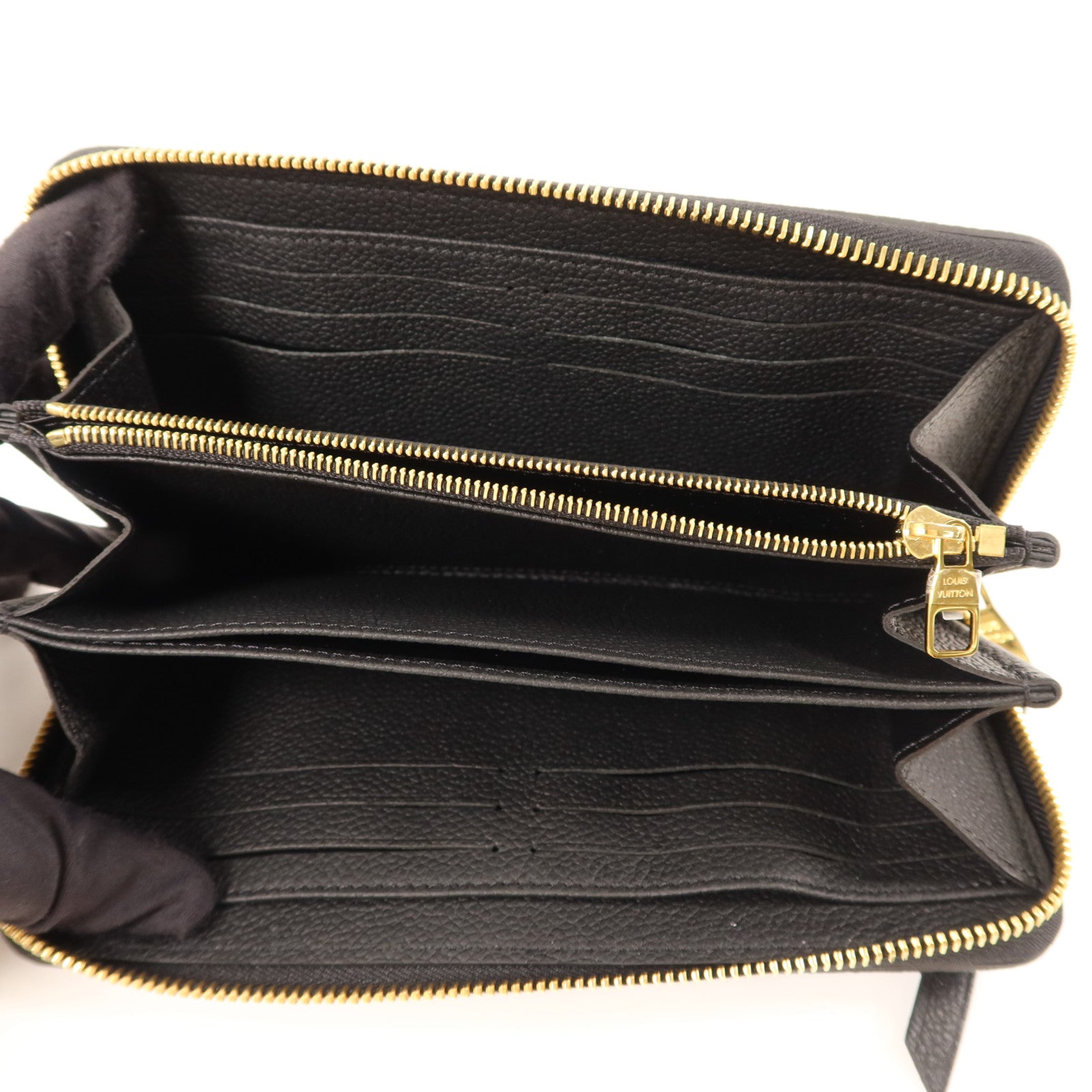 LOUIS VUITTON Monogram Empreinte Zipper Long Wallet金扣長錢包