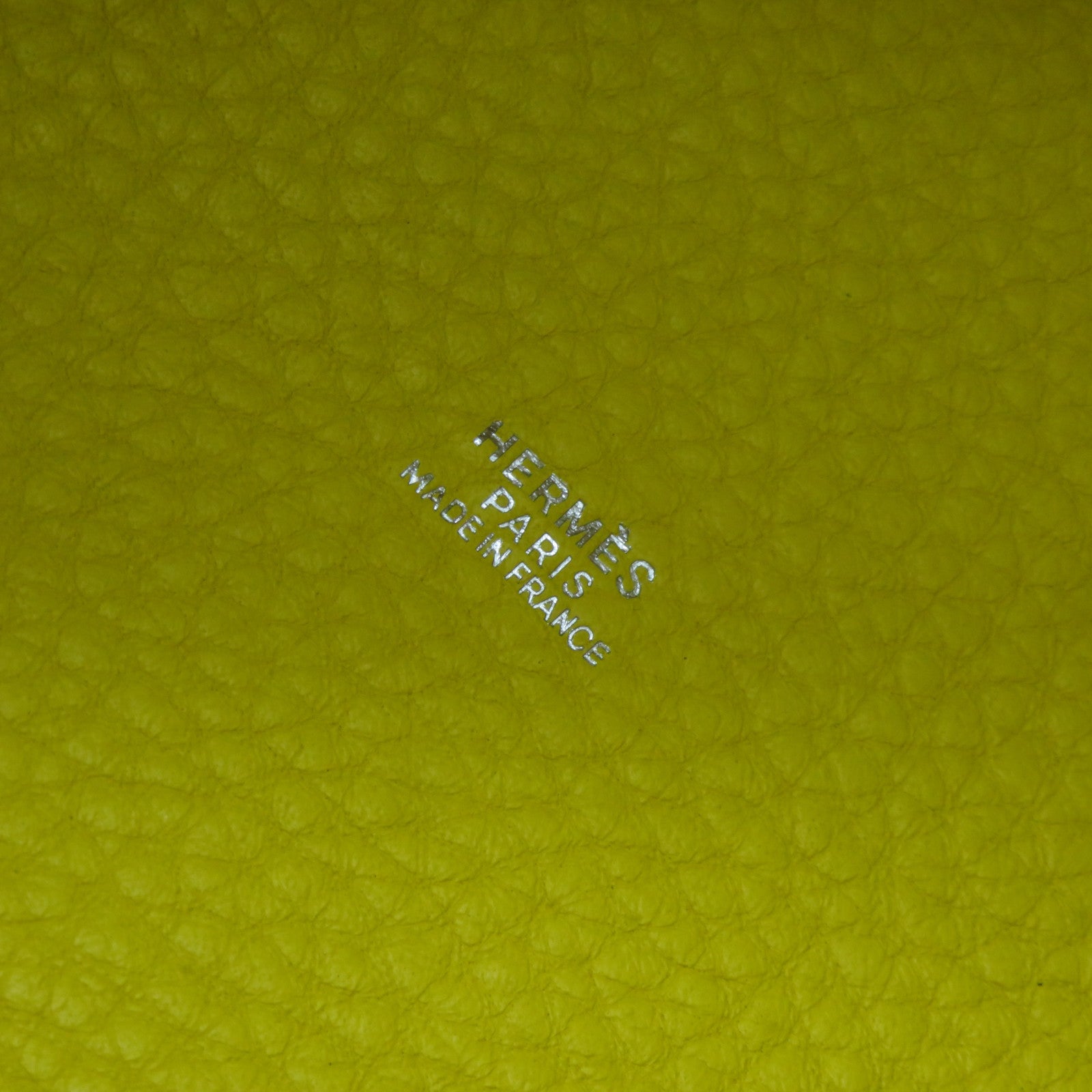 HERMES 【激減優惠】Clemence皮革Picotin PM銀扣手挽袋黃色