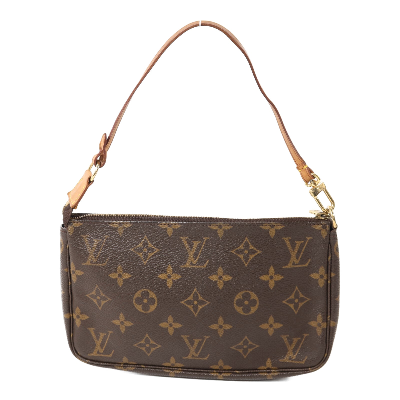 LOUIS VUITTON Monogram Pochette Accessoires金扣手挽袋