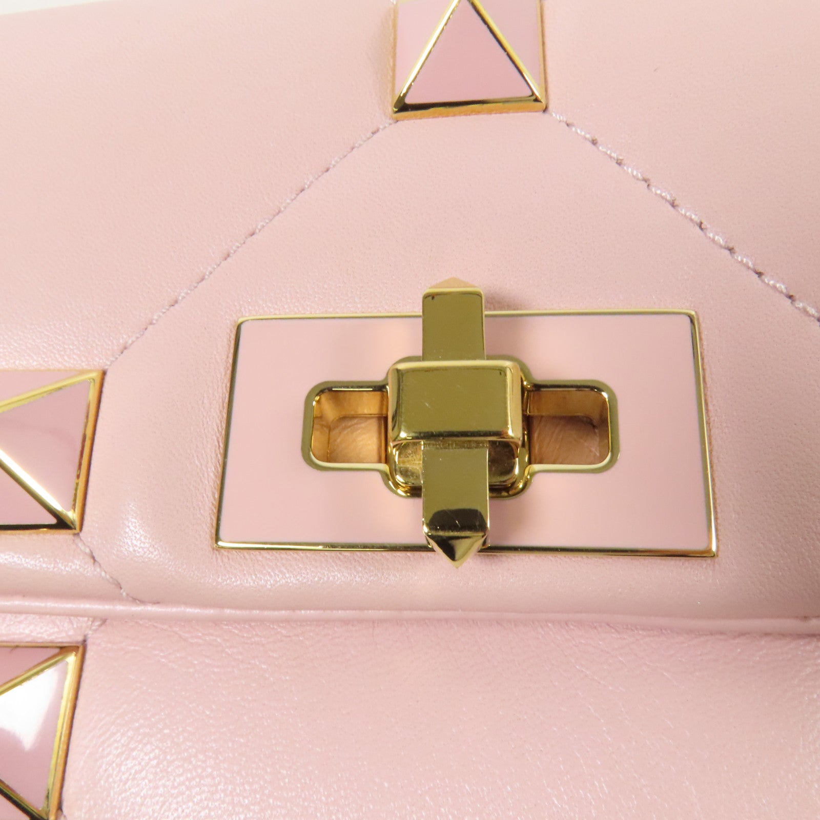 Valentino 【激減優惠】羊皮皮革Rockstud金扣手挽肩背兩用袋