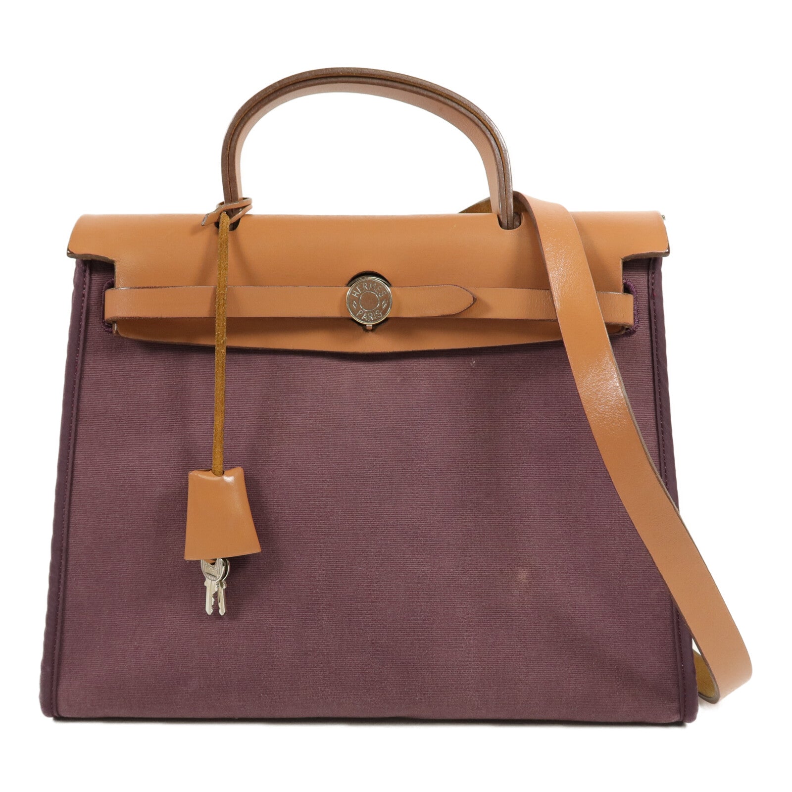 HERMES 帆布Herbag PM手挽肩背兩用袋Anemone