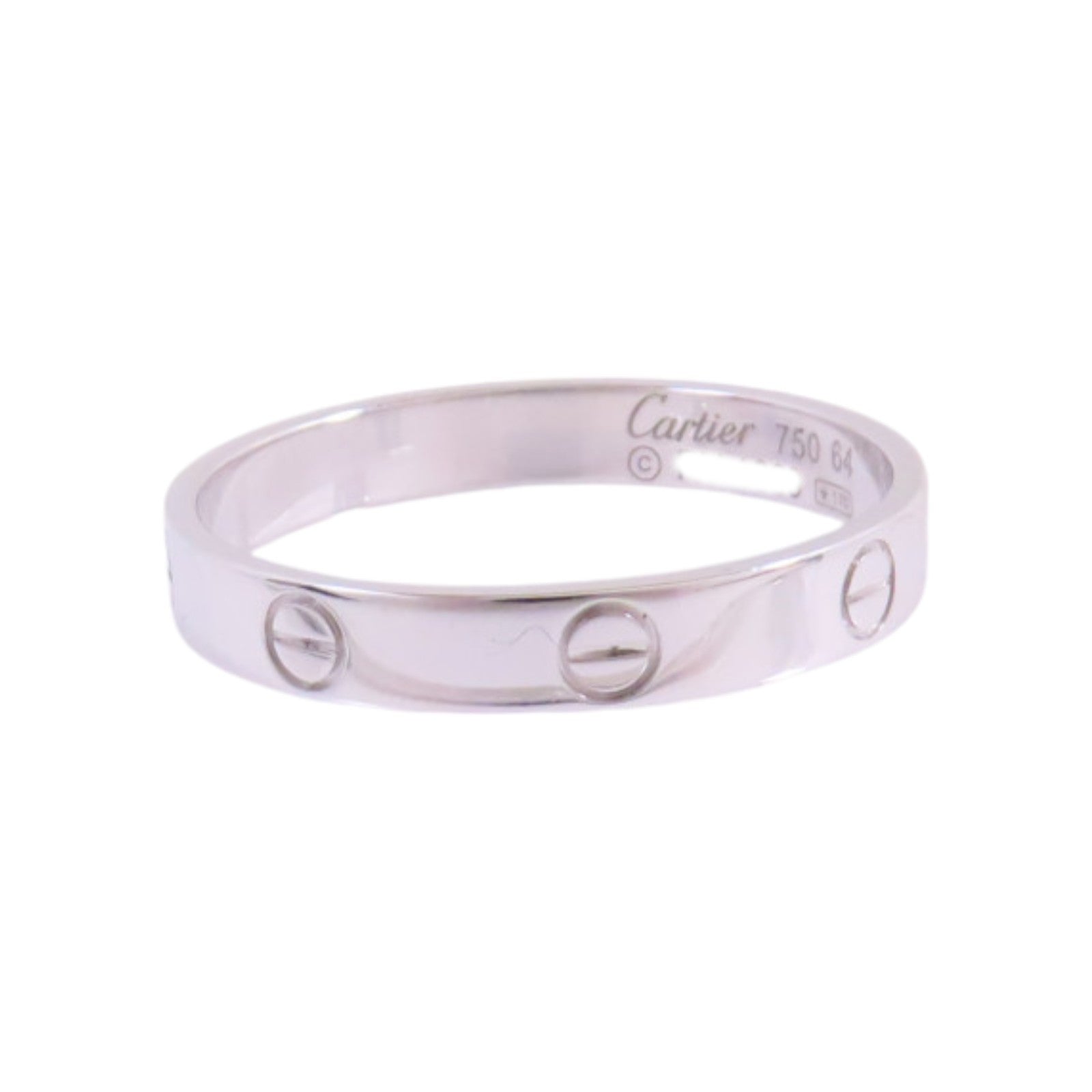 CARTIER 18K白金Love Wedding Band Ring戒指Cartier#64/US#10.75