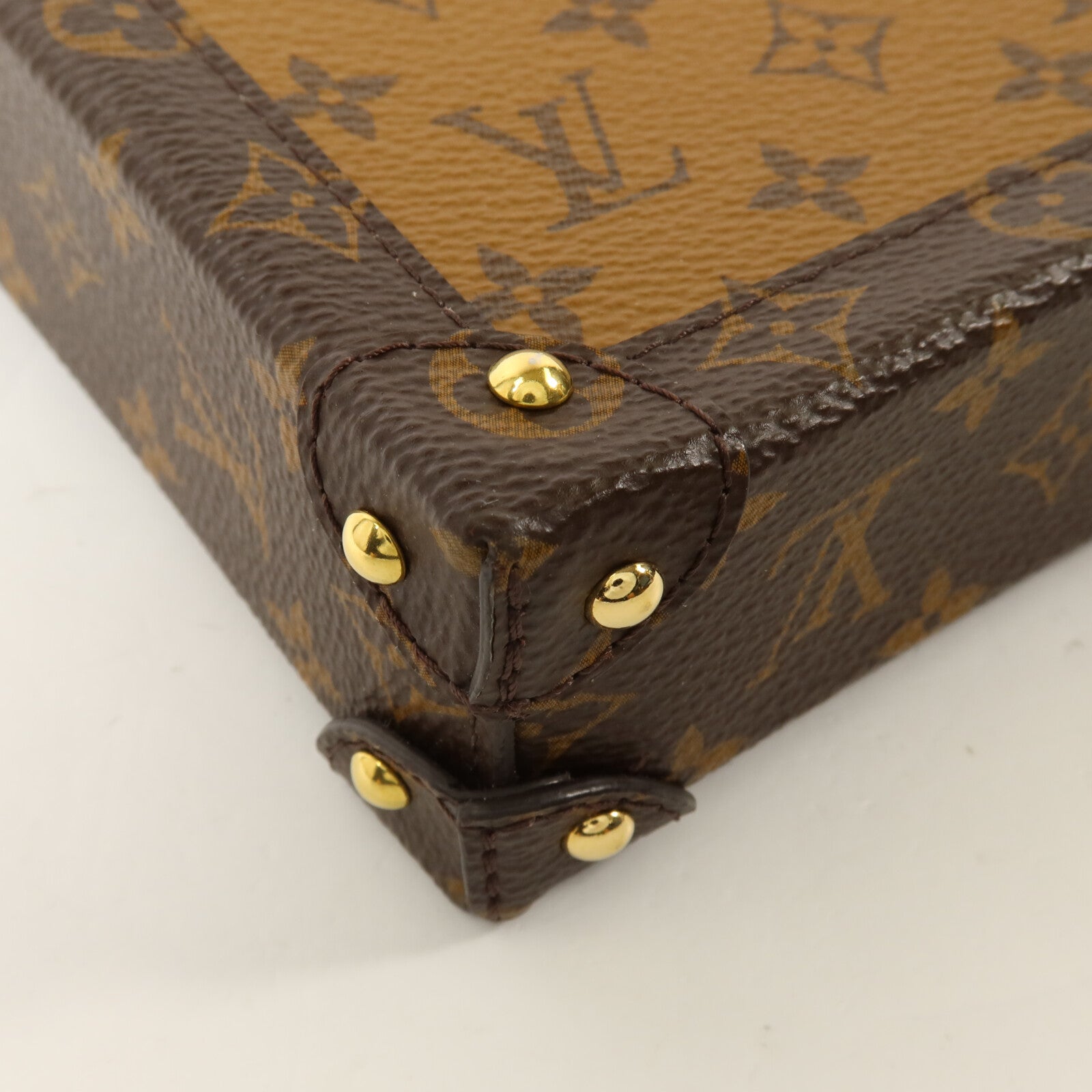 LOUIS VUITTON Monogram Pochette Trunk Vertical鏈帶肩背袋